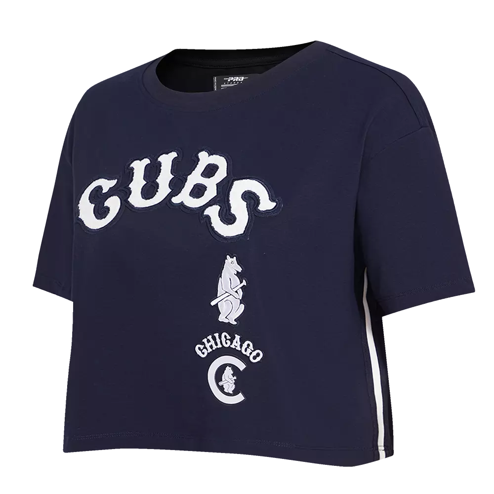 Pro Standard Women's Chicago Cubs Retro Classic Boxy Tee - Navy - NAVY