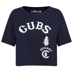 Pro Standard Women's Chicago Cubs Retro Classic Boxy Tee - Navy