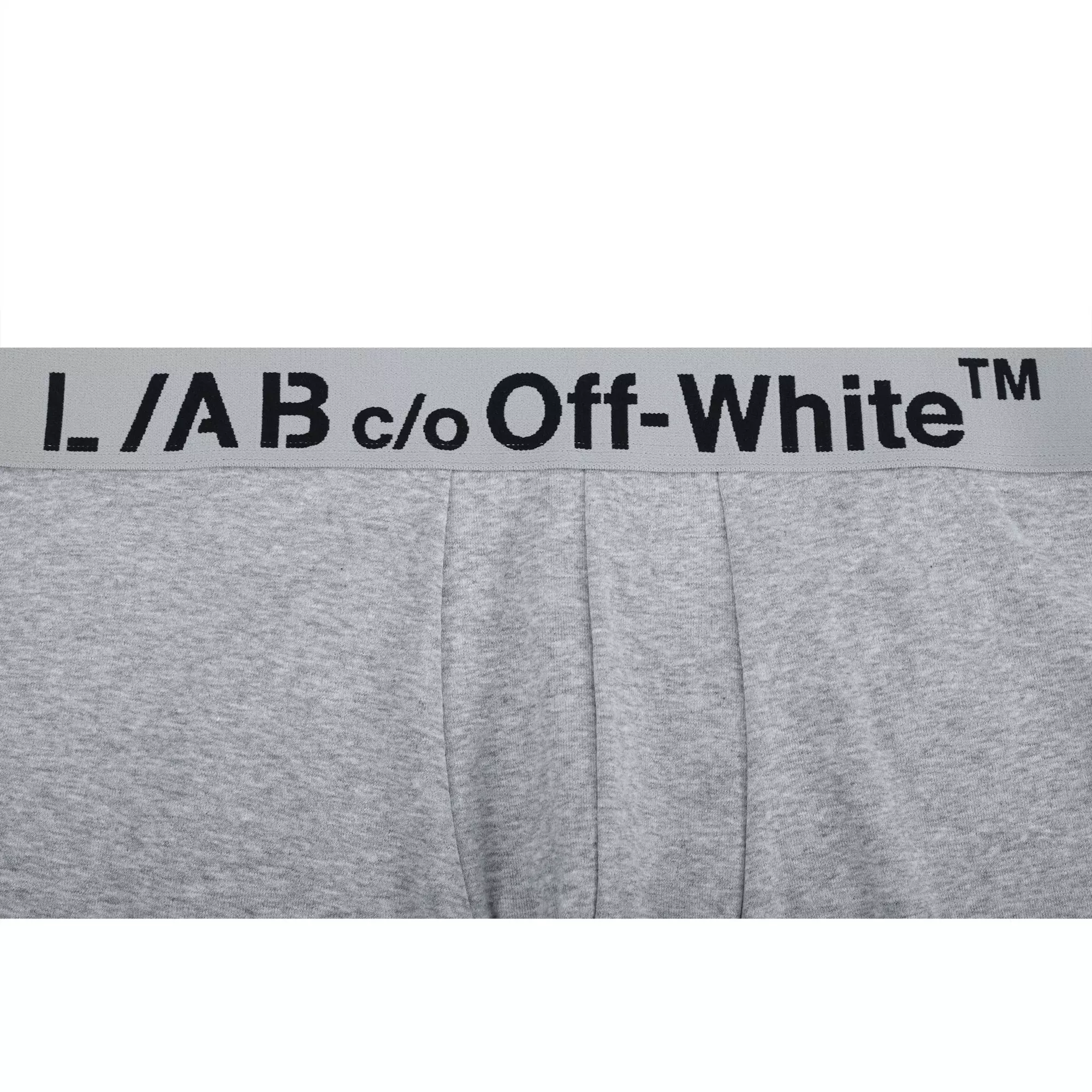 L/AB c/o Off-White Men's Horizontal Big Logo 6" Boxer Brief (3 Pack) - Black/White/Grey - BLACK/WHITE/GREY