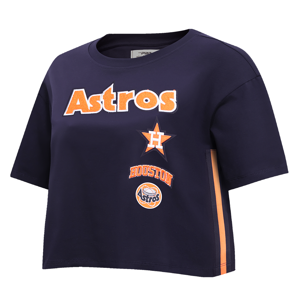 Pro Standard Women's Houston Astros Retro Classic Boxy Tee - Navy - NAVY Thumbnail View 3