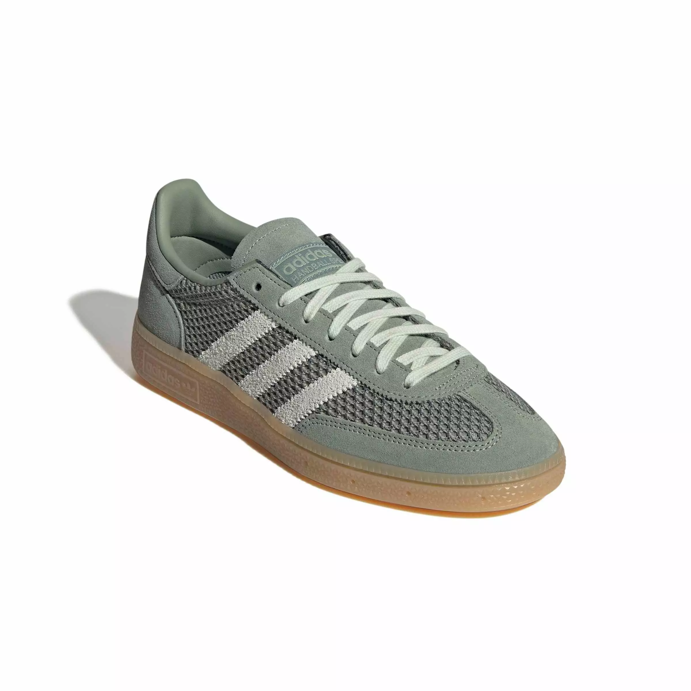 adidas Originals Handball Spezial "Silver Green/Linen Green/Gum 3" Women's Shoe - GREEN/GREEN/GUM