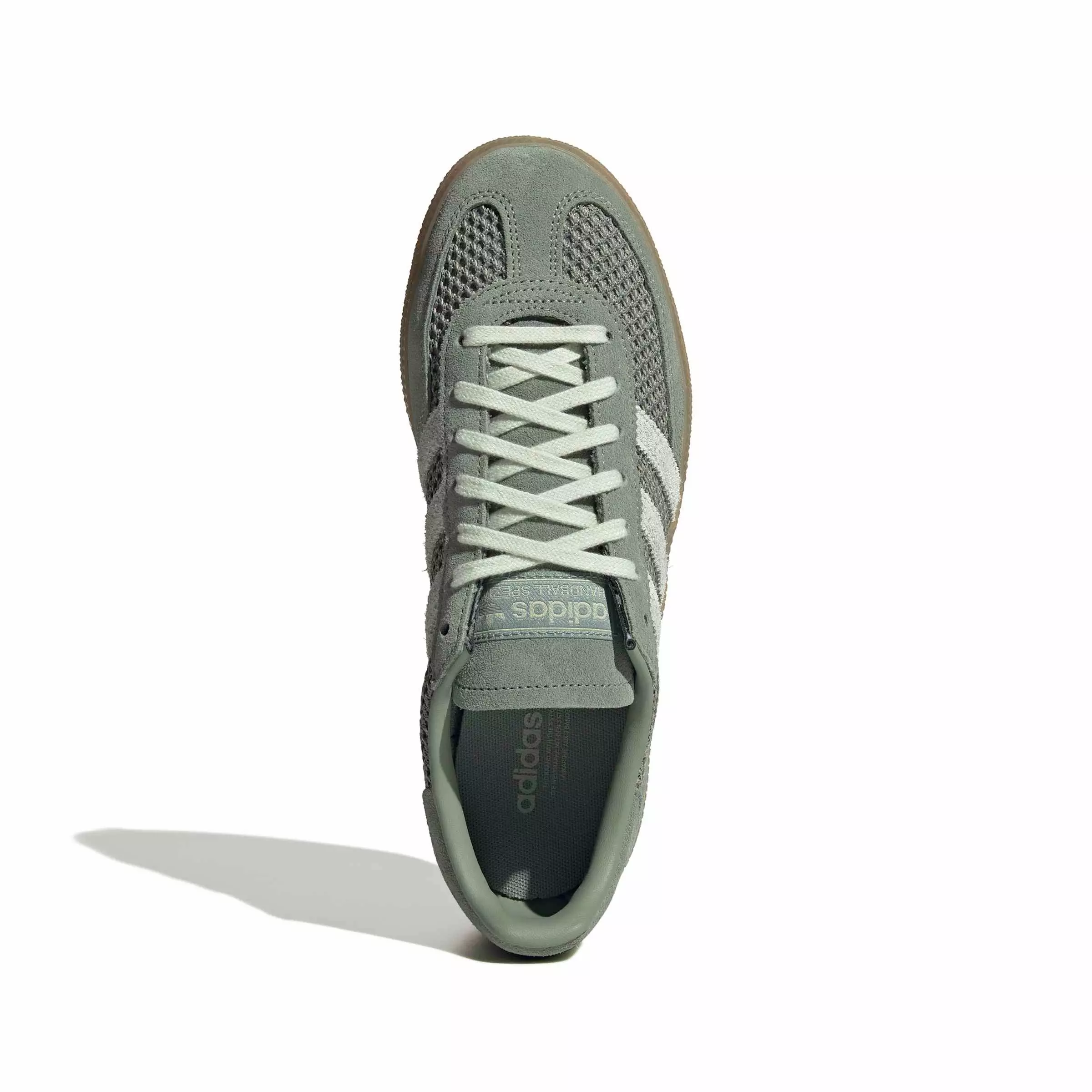 adidas Originals Handball Spezial "Silver Green/Linen Green/Gum 3" Women's Shoe - GREEN/GREEN/GUM