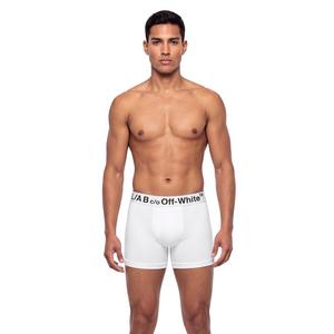 L/AB c/o Off-White Men's Horizontal Big Logo 6" Boxer Brief (3 Pack) - White - WHITE