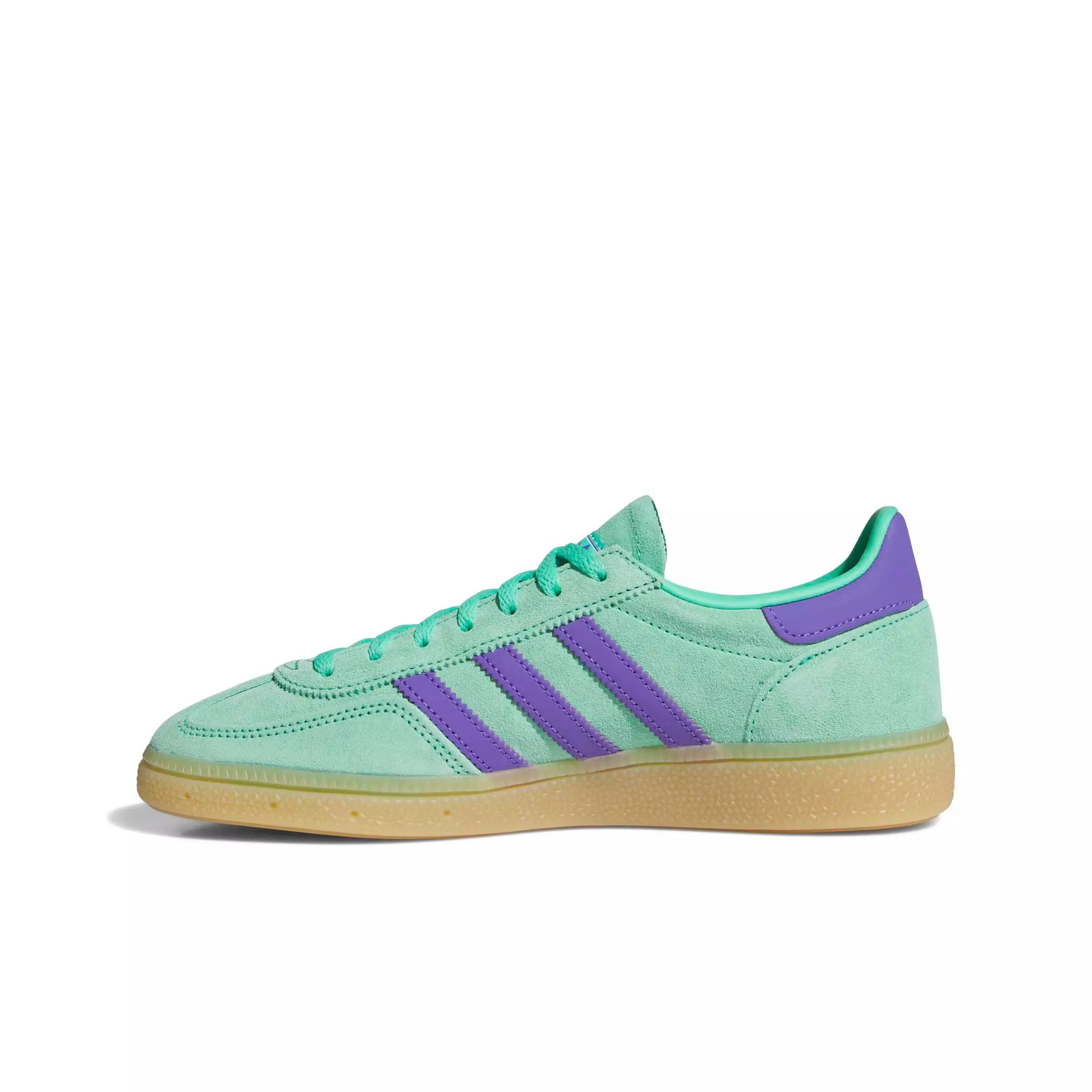 adidas Originals Handball Spezial "Hi-Res Green/Purple Rush/Gold Metallic" Women's Shoe - GREEN/PURPLE/GOLD