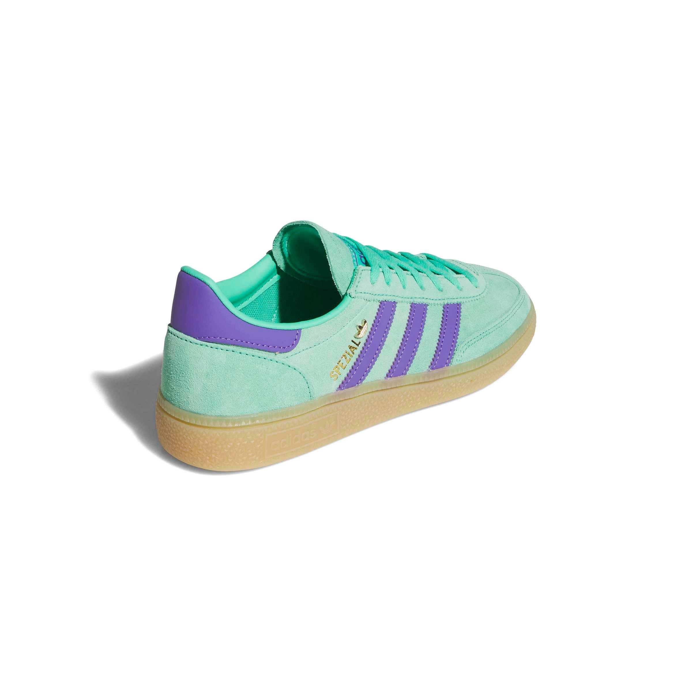 adidas Originals Handball Spezial "Hi-Res Green/Purple Rush/Gold Metallic" Women's Shoe - GREEN/PURPLE/GOLD Thumbnail View 4