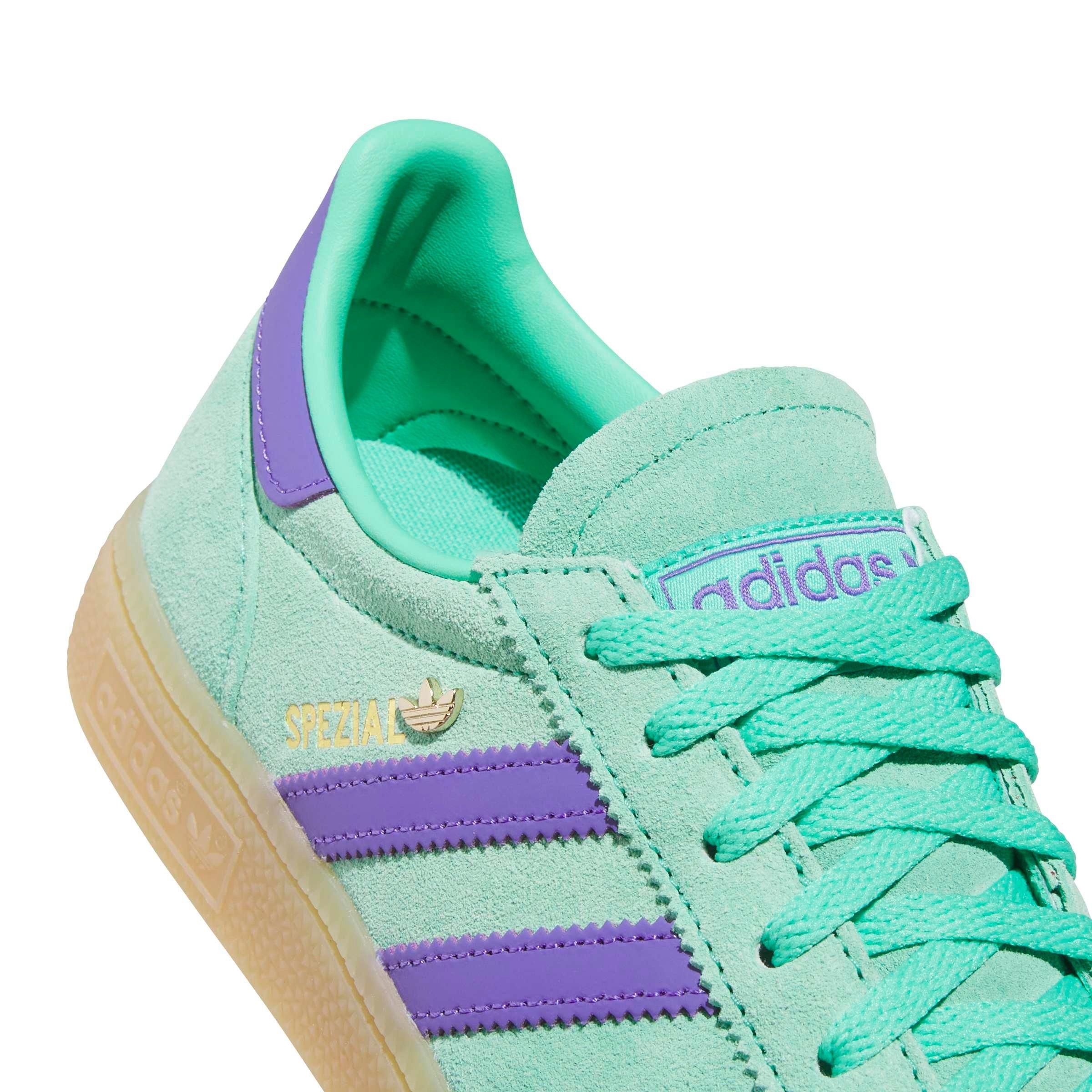 adidas Originals Handball Spezial "Hi-Res Green/Purple Rush/Gold Metallic" Women's Shoe - GREEN/PURPLE/GOLD Thumbnail View 7