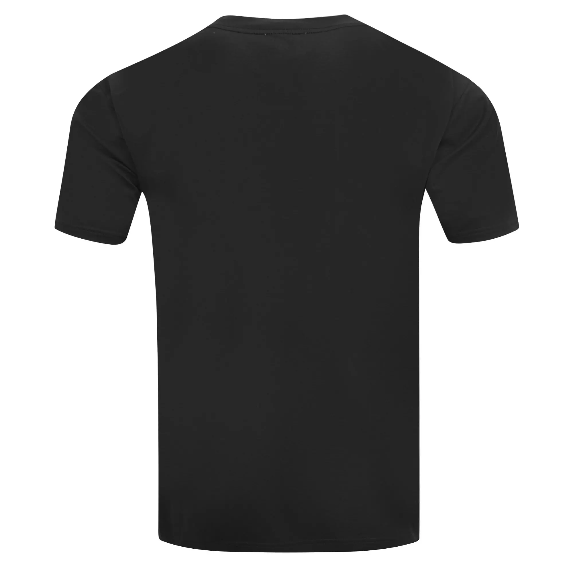 L/AB c/o Off-White Men's Horizontal Chest Logo Classic Crew Undershirt (3 Pack) - Black - BLACK