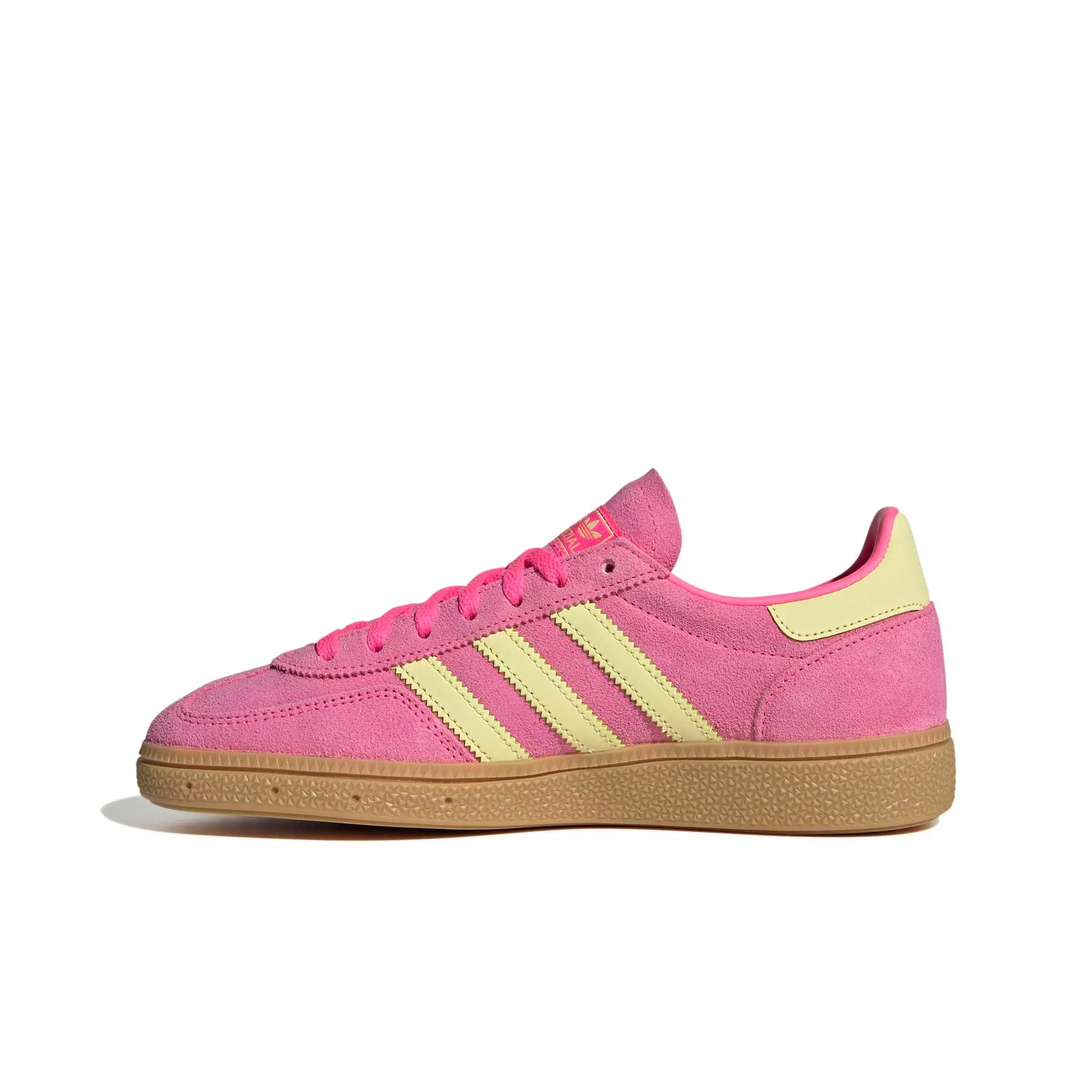 adidas Originals Handball Spezial "Lucid Pink/Almost Yellow/Gold Metallic" Women's Shoe - PINK/YELLOW/GOLD