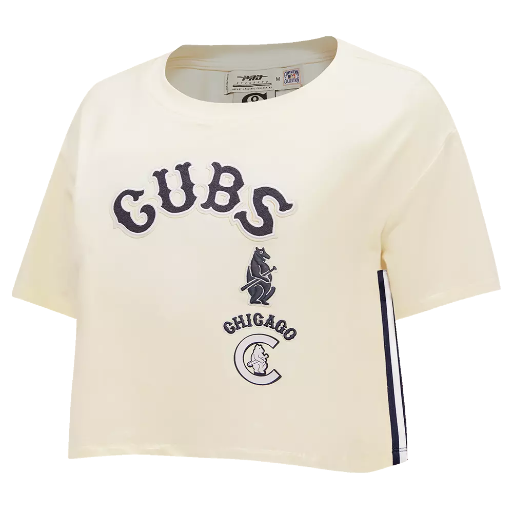 Pro Standard Women's Chicago Cubs Retro Classic Boxy Tee - Eggshell - EGGSHELL