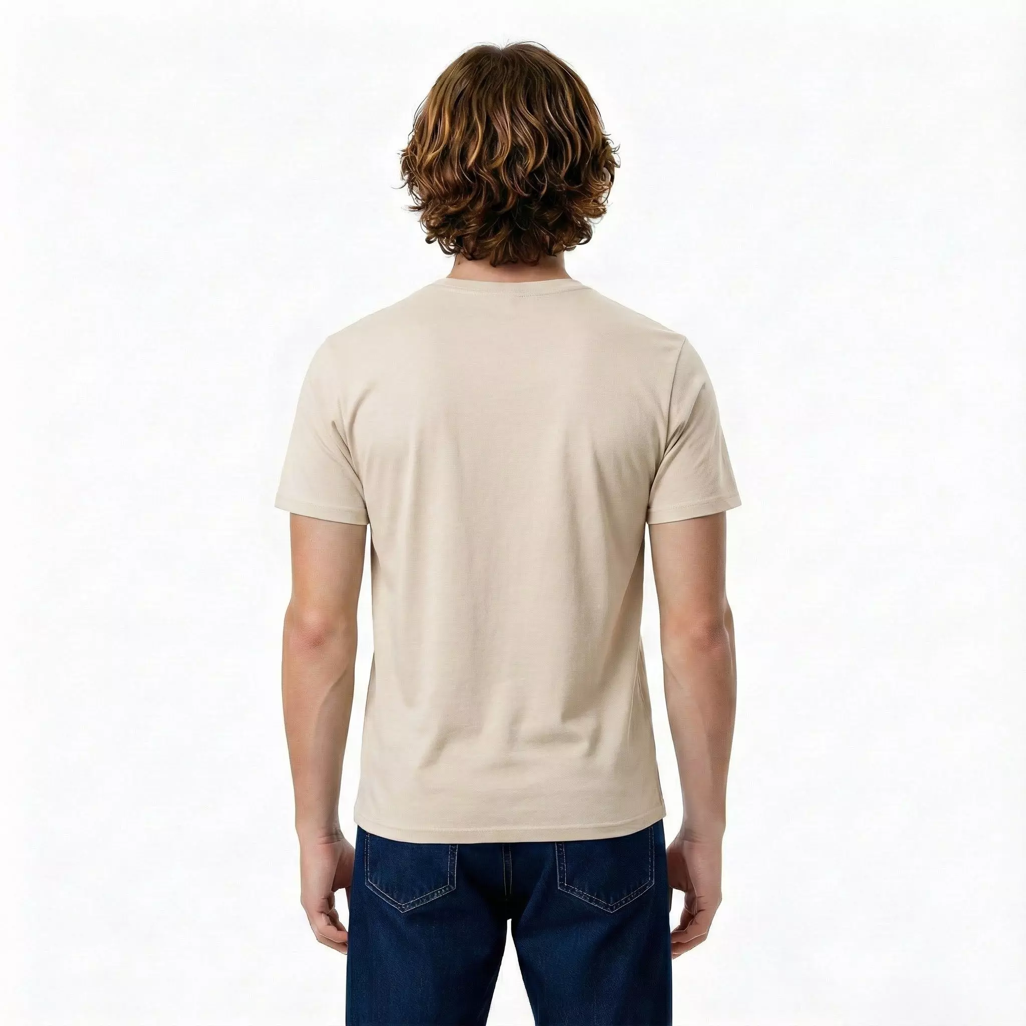 L/AB c/o Off-White Men's Horizontal Chest Logo Classic Undershirt (3 Pack) - Marshmallow/Birch/Grey - MARSHMALLOW/BIRCH/GREY