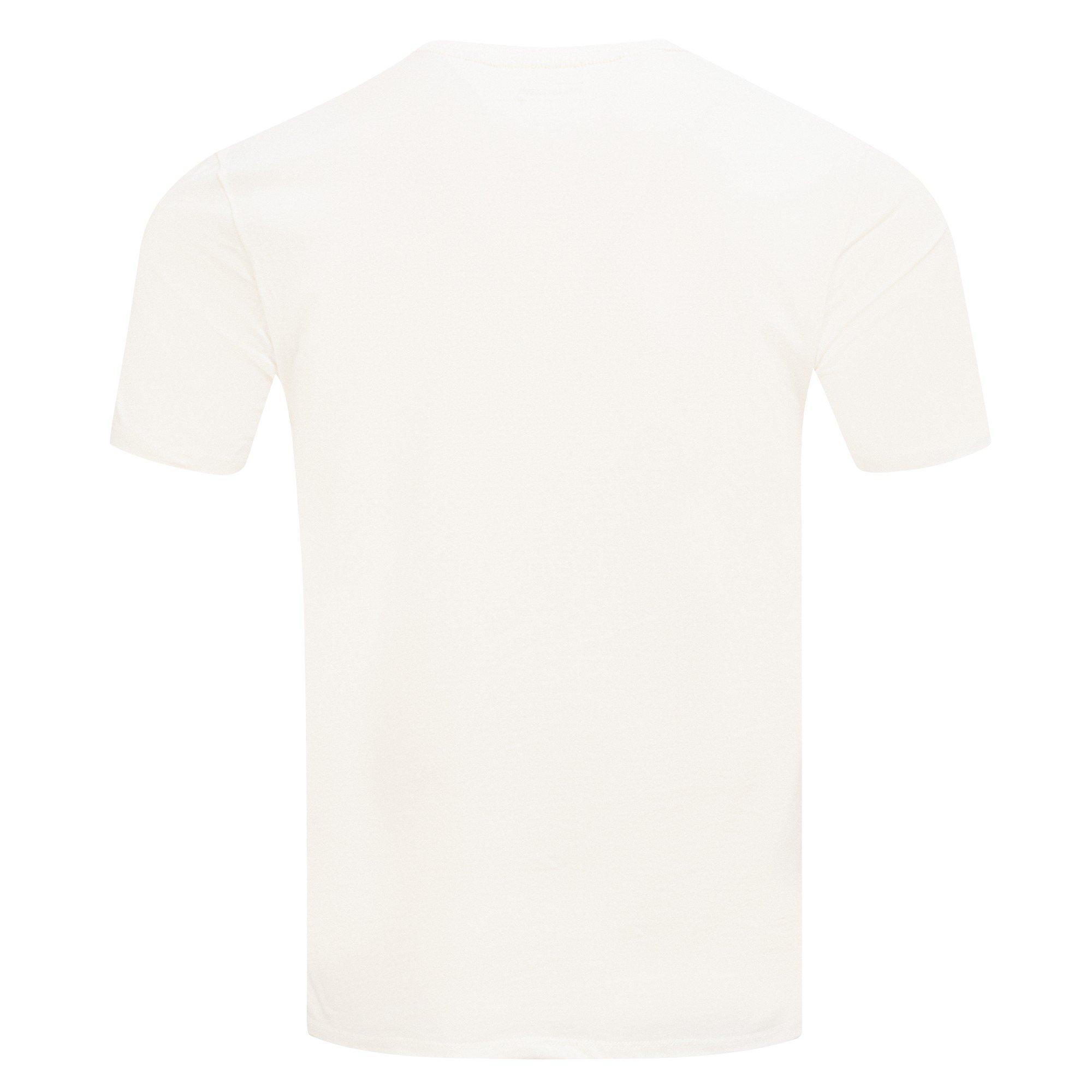 L/AB c/o Off-White Men's Horizontal Chest Logo Classic Undershirt (3 Pack) - Marshmallow/Birch/Grey - MARSHMALLOW/BIRCH/GREY