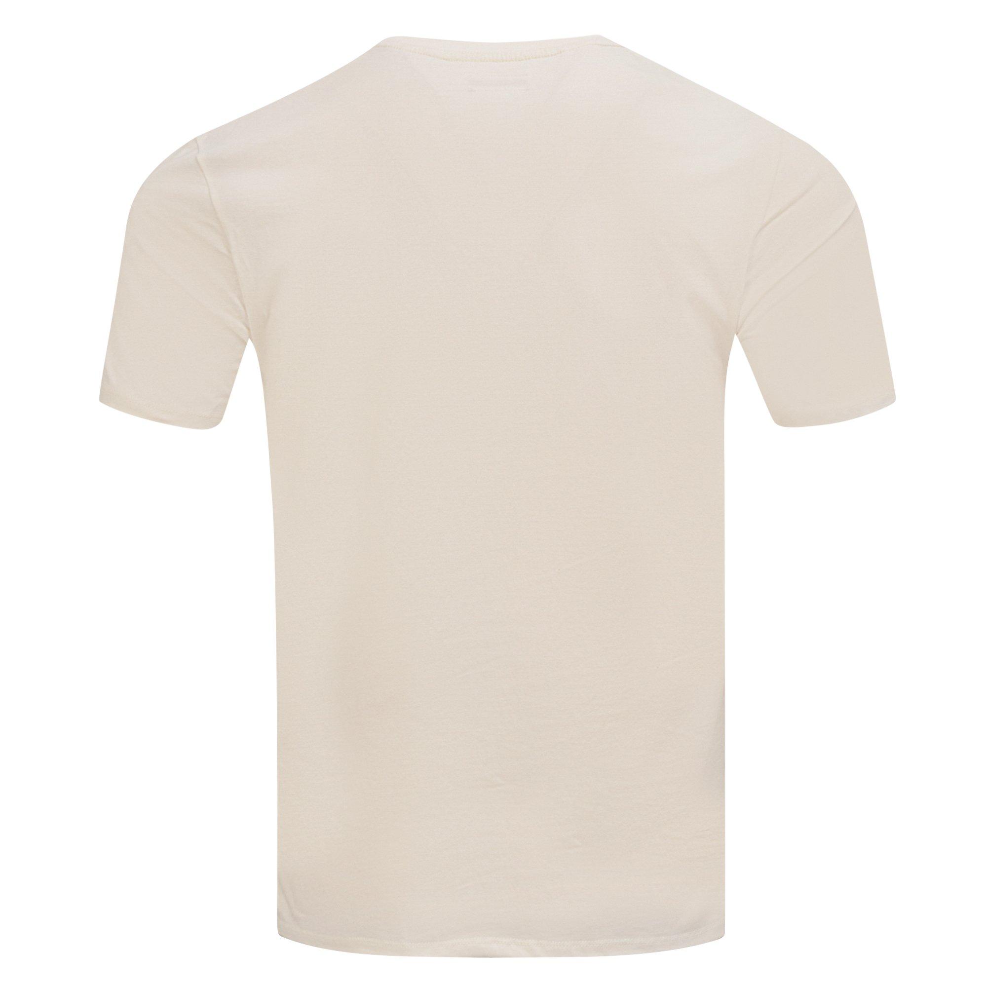 L/AB c/o Off-White Men's Horizontal Chest Logo Classic Undershirt (3 Pack) - Marshmallow/Birch/Grey - MARSHMALLOW/BIRCH/GREY