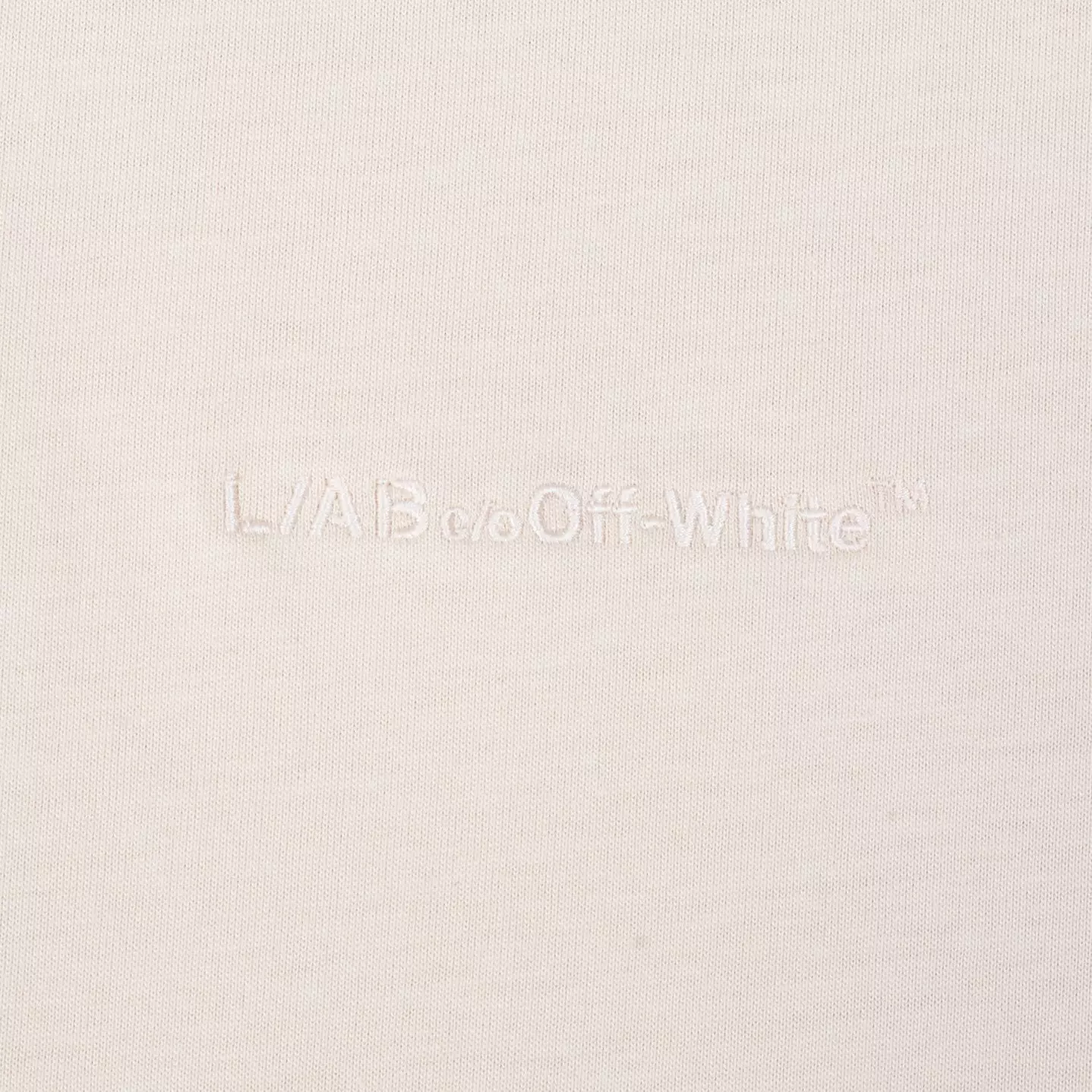 L/AB c/o Off-White Men's Horizontal Chest Logo Classic Undershirt (3 Pack) - Marshmallow/Birch/Grey - MARSHMALLOW/BIRCH/GREY
