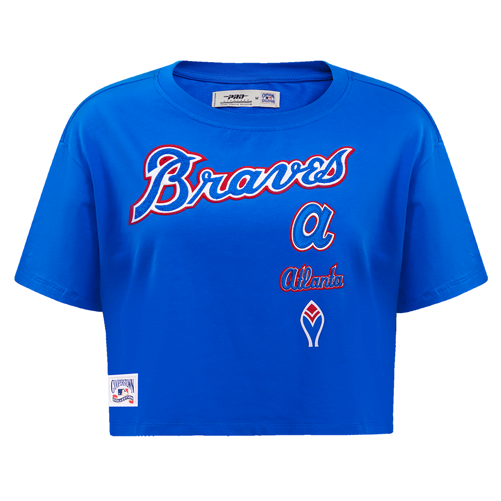 Pro Standard Women's Atlanta Braves Retro Classic Boxy Tee - Royal - ROYAL Thumbnail View 1