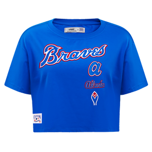 Pro Standard Women's Atlanta Braves Retro Classic Boxy Tee - Royal