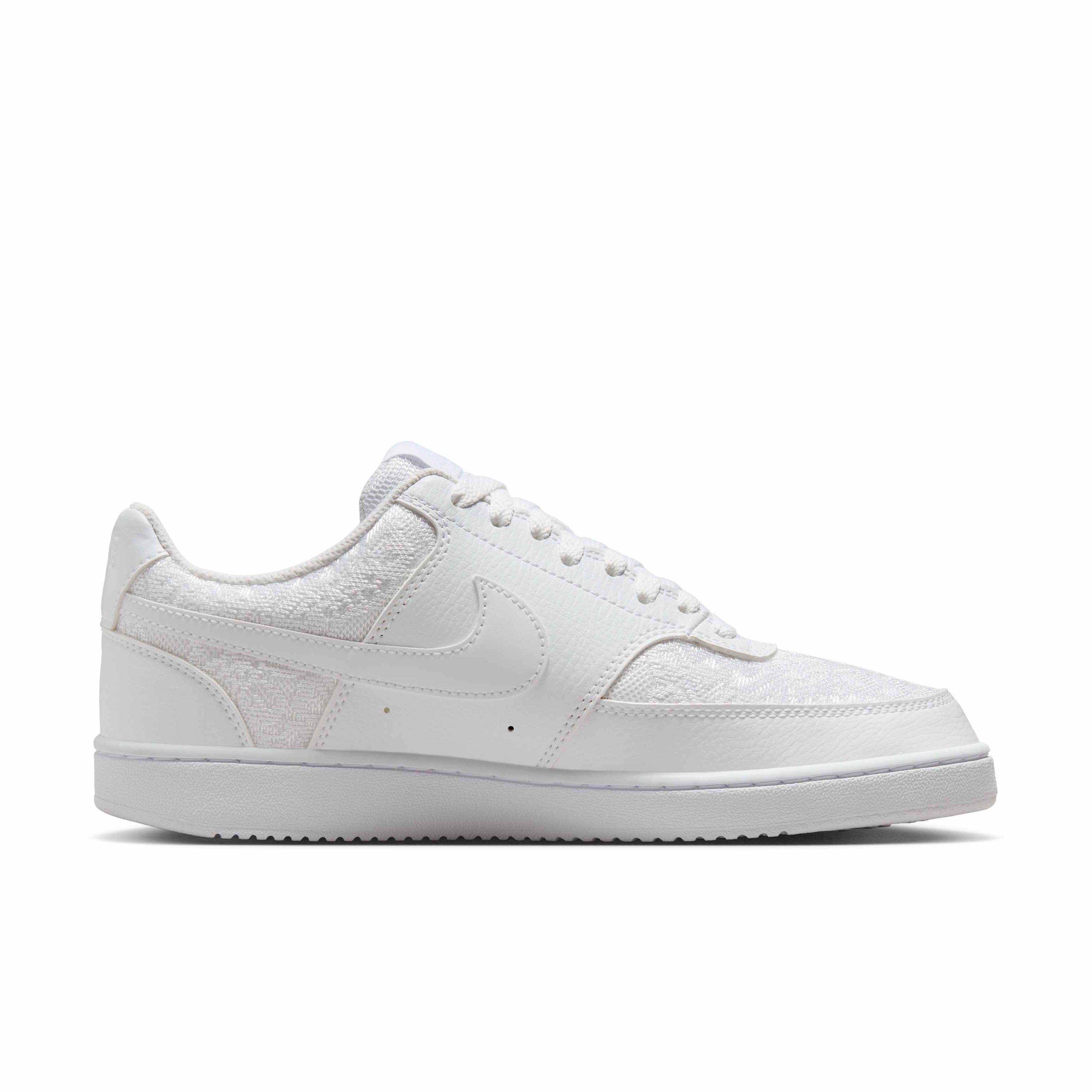Nike Court Vision Low "White/White/White" Women's Shoe - WHITE/WHITE/WHITE Thumbnail View 1