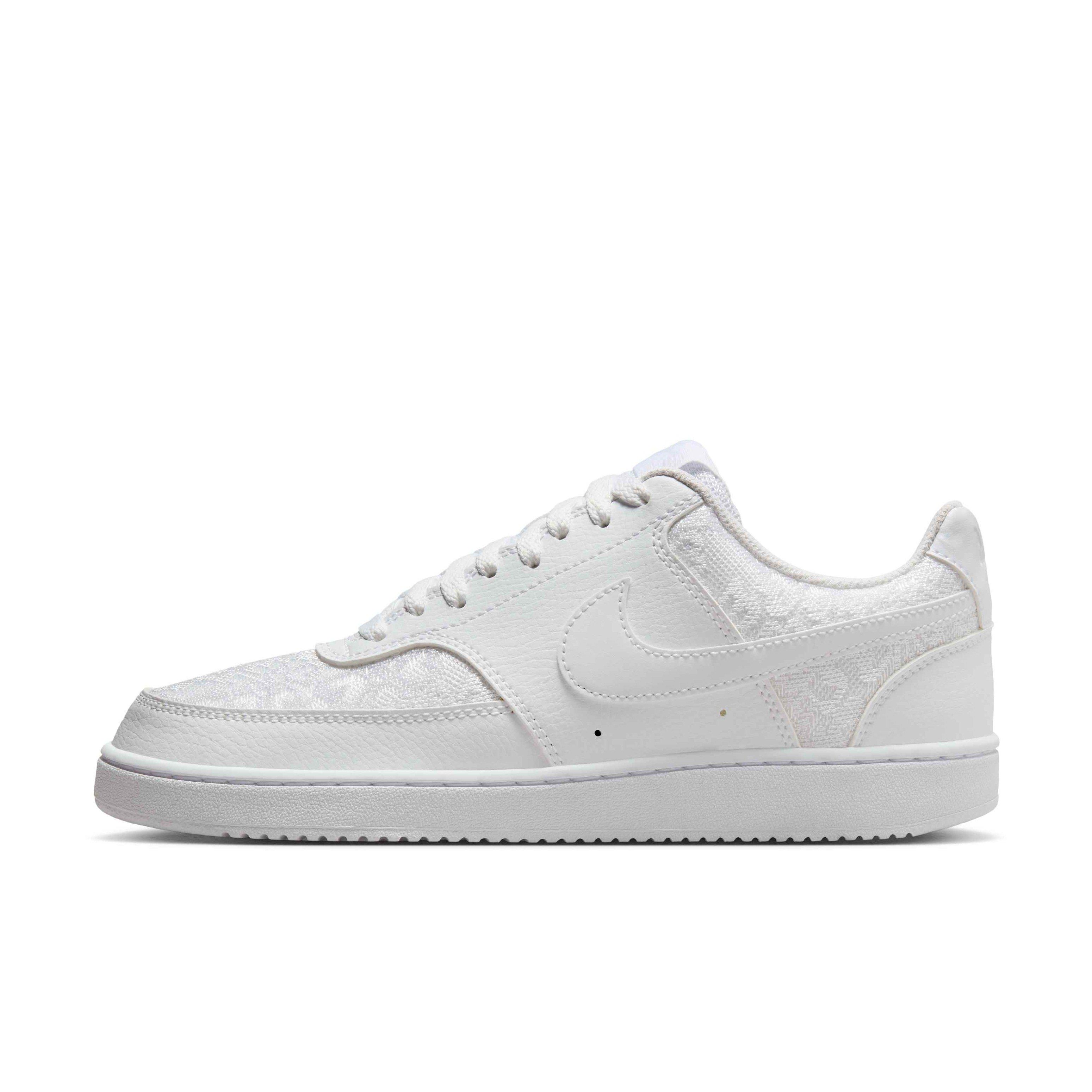 Nike Court Vision Low "White/White/White" Women's Shoe - WHITE/WHITE/WHITE Thumbnail View 2