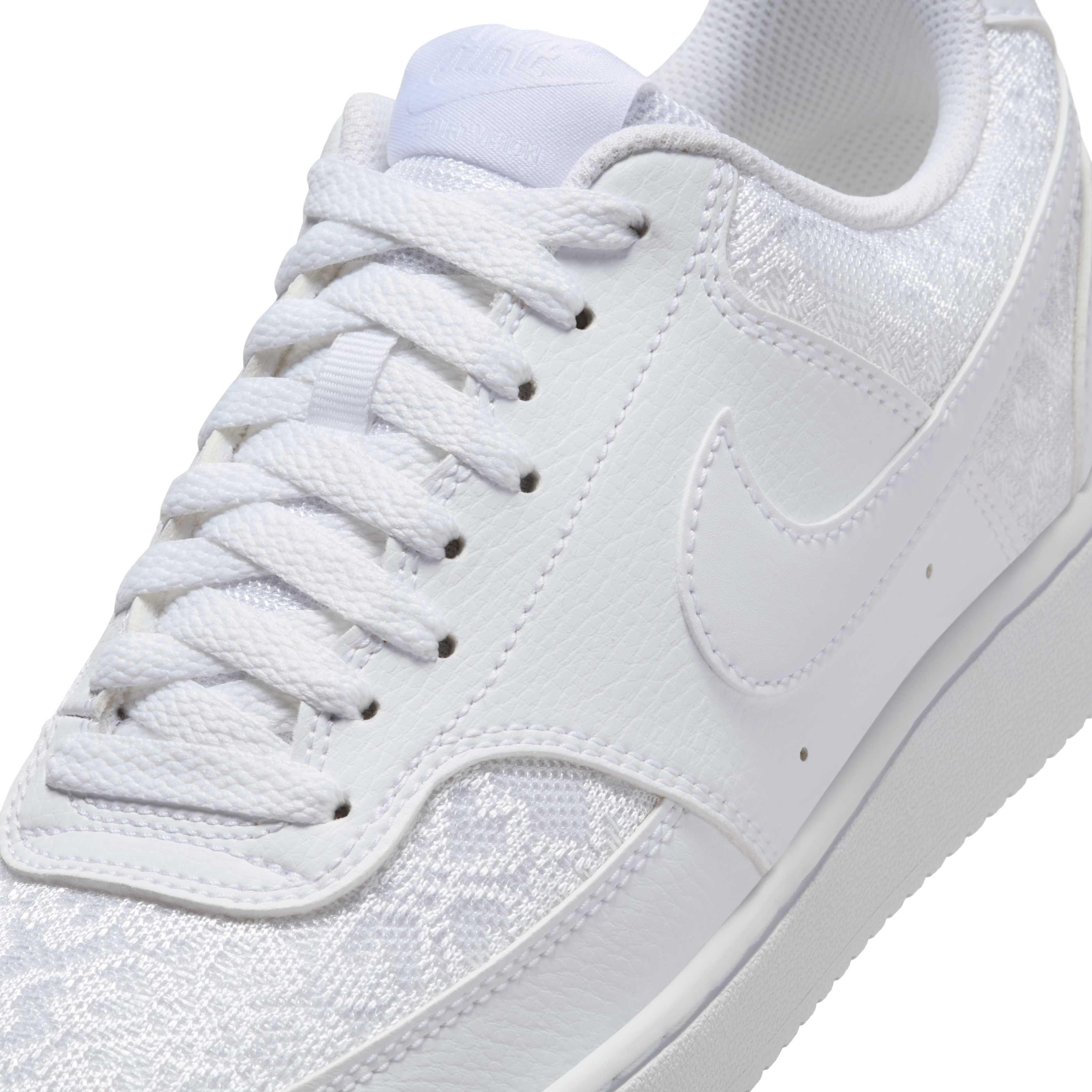 Nike Court Vision Low "White/White/White" Women's Shoe - WHITE/WHITE/WHITE Thumbnail View 7