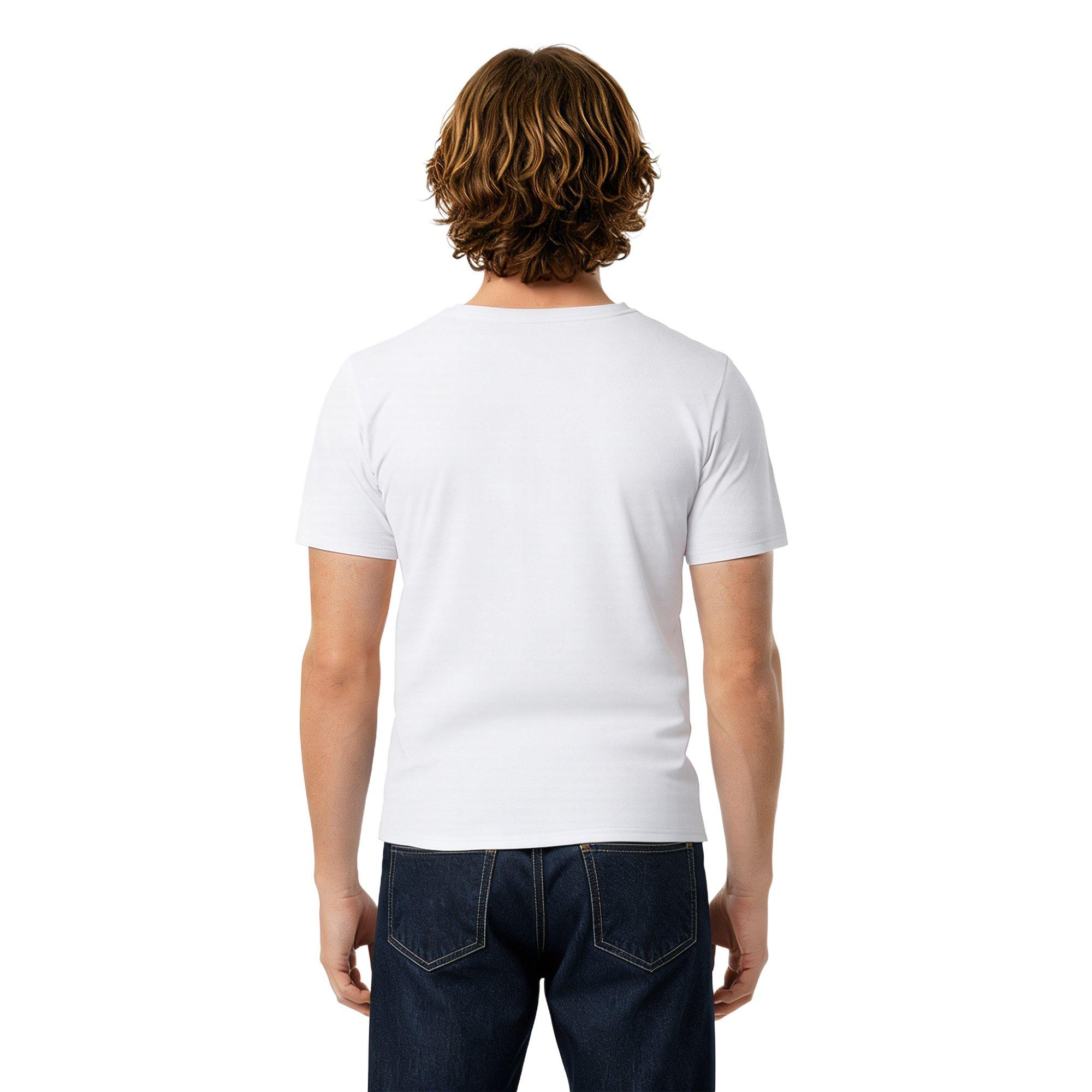 L/AB c/o Off-White Men's Horizontal Chest Logo Classic Crew Undershirt (3 Pack) - White - WHITE