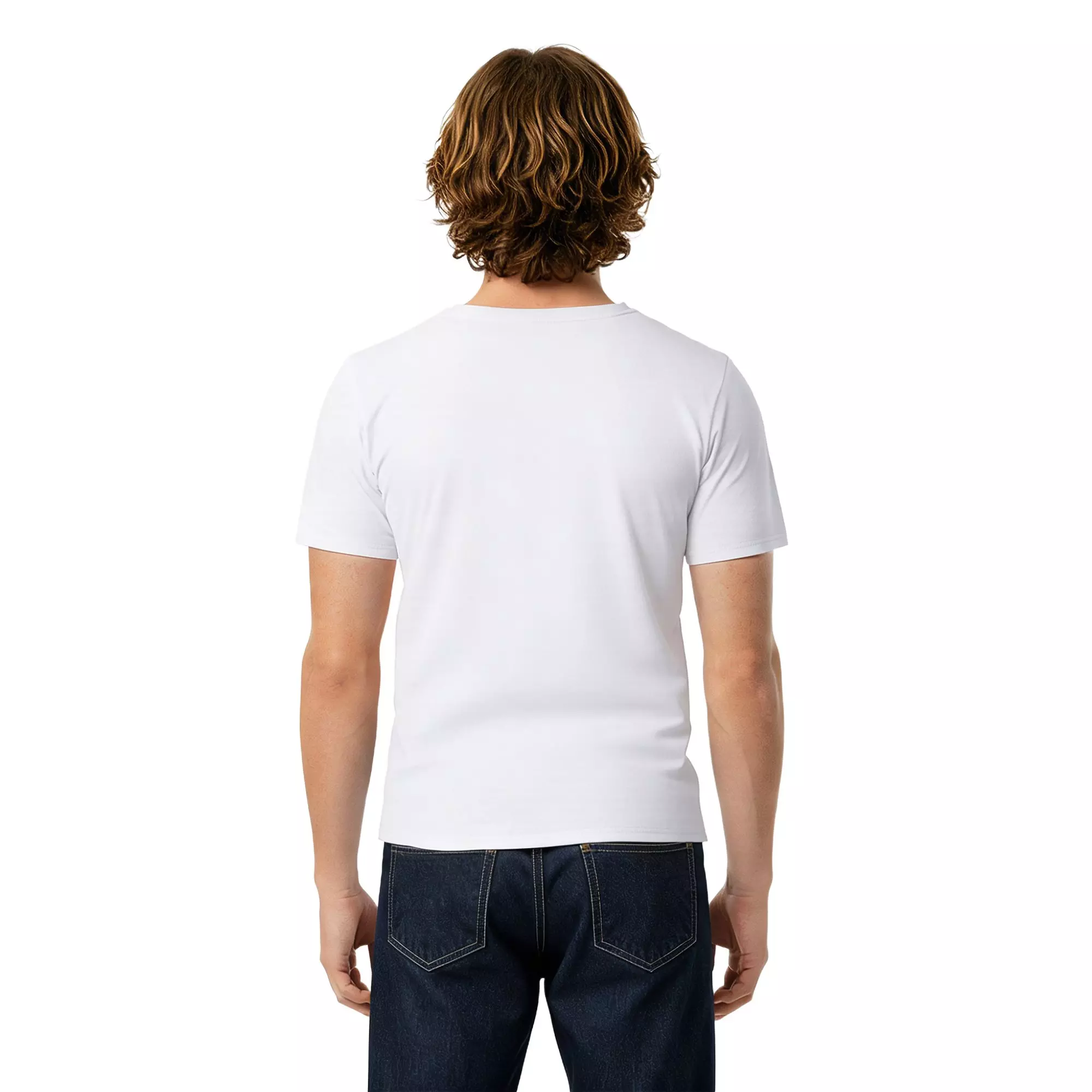 L/AB c/o Off-White Men's Horizontal Chest Logo Classic Crew Undershirt (3 Pack) - White - WHITE