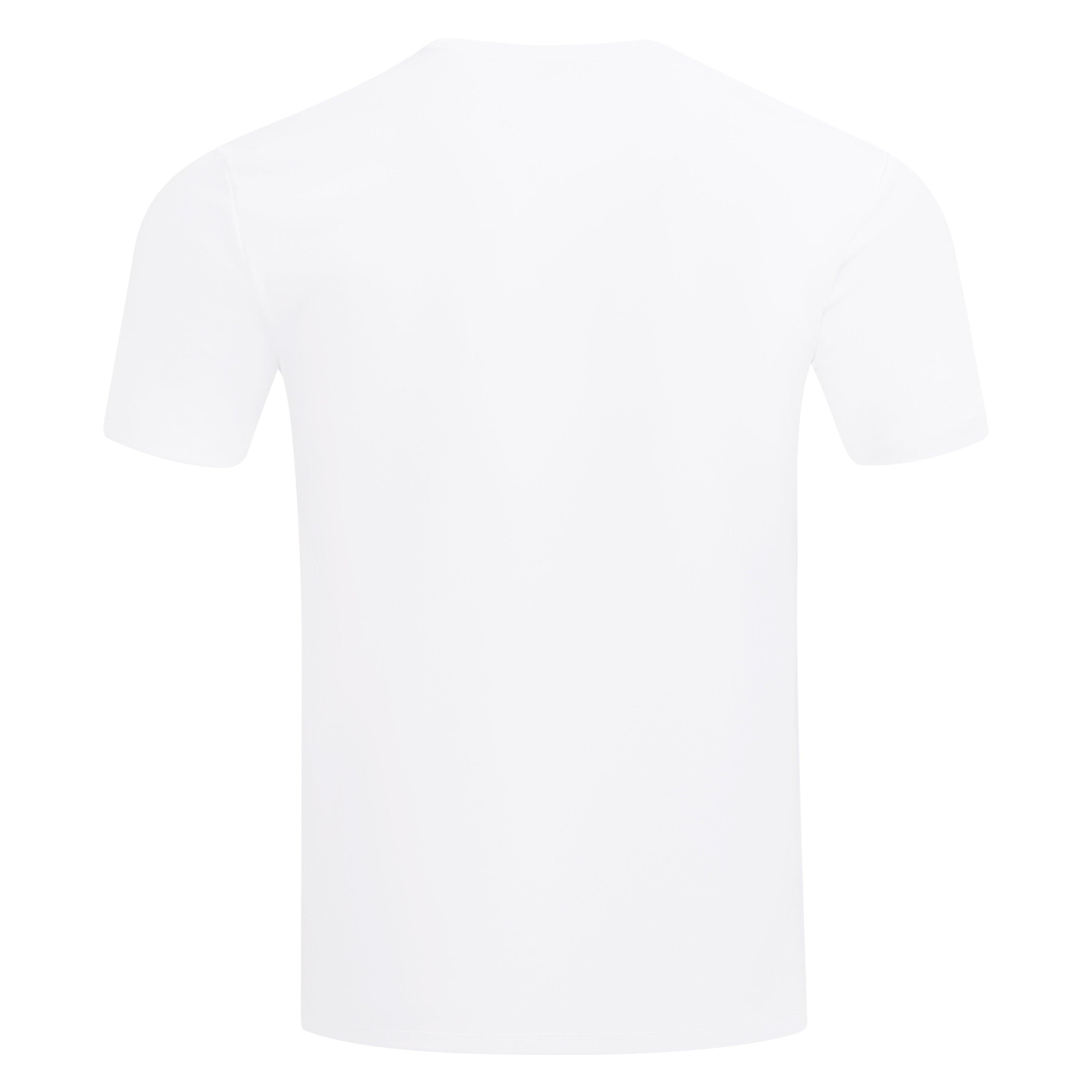 L/AB c/o Off-White Men's Horizontal Chest Logo Classic Crew Undershirt (3 Pack) - White - WHITE