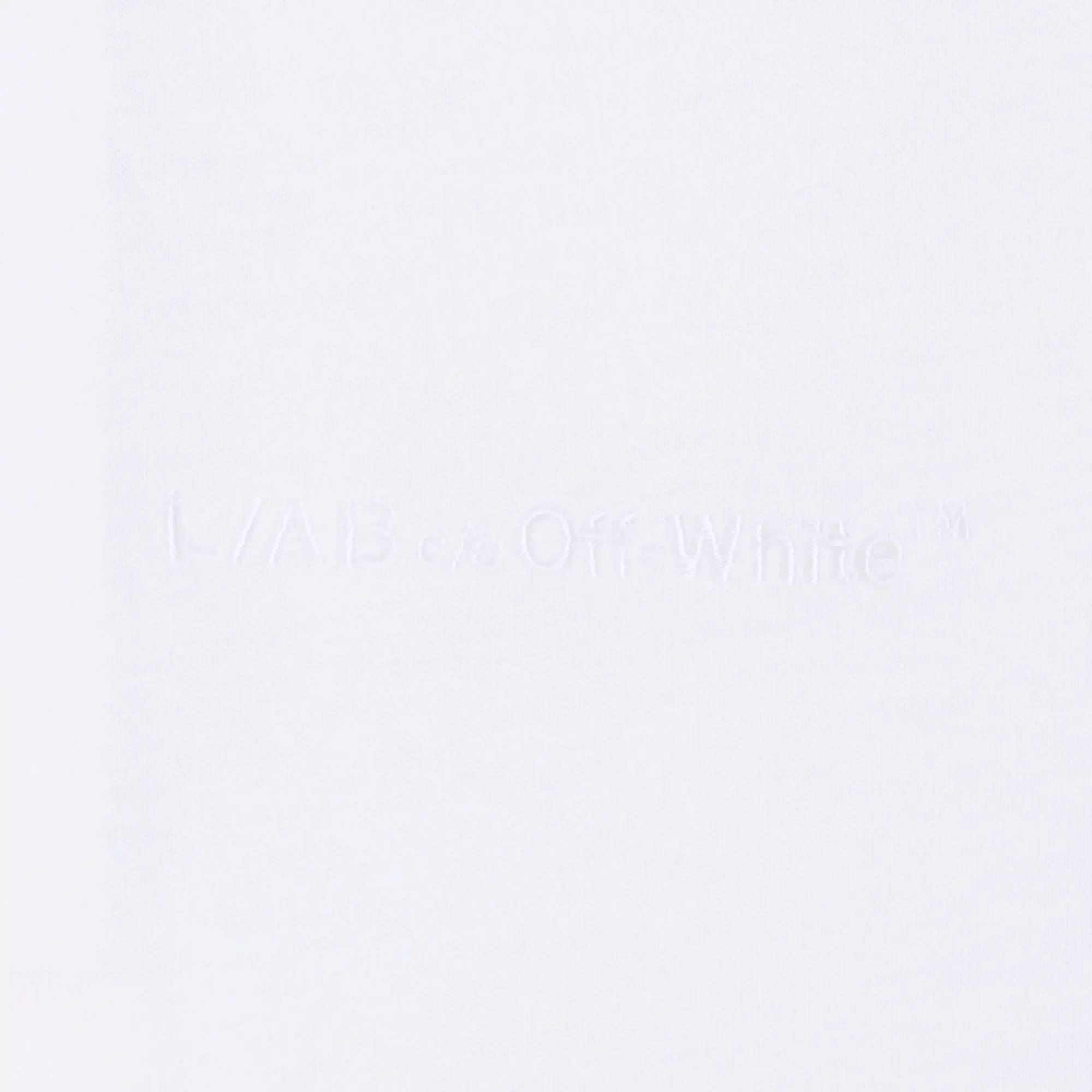 L/AB c/o Off-White Men's Horizontal Chest Logo Classic Crew Undershirt (3 Pack) - White - WHITE