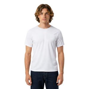 L/AB c/o Off-White Men's Horizontal Chest Logo Classic Crew Undershirt (3 Pack) - White - WHITE