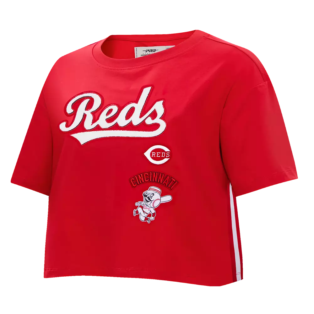 Pro Standard Women's Cincinnati Reds Retro Classic Boxy Tee - Red - RED