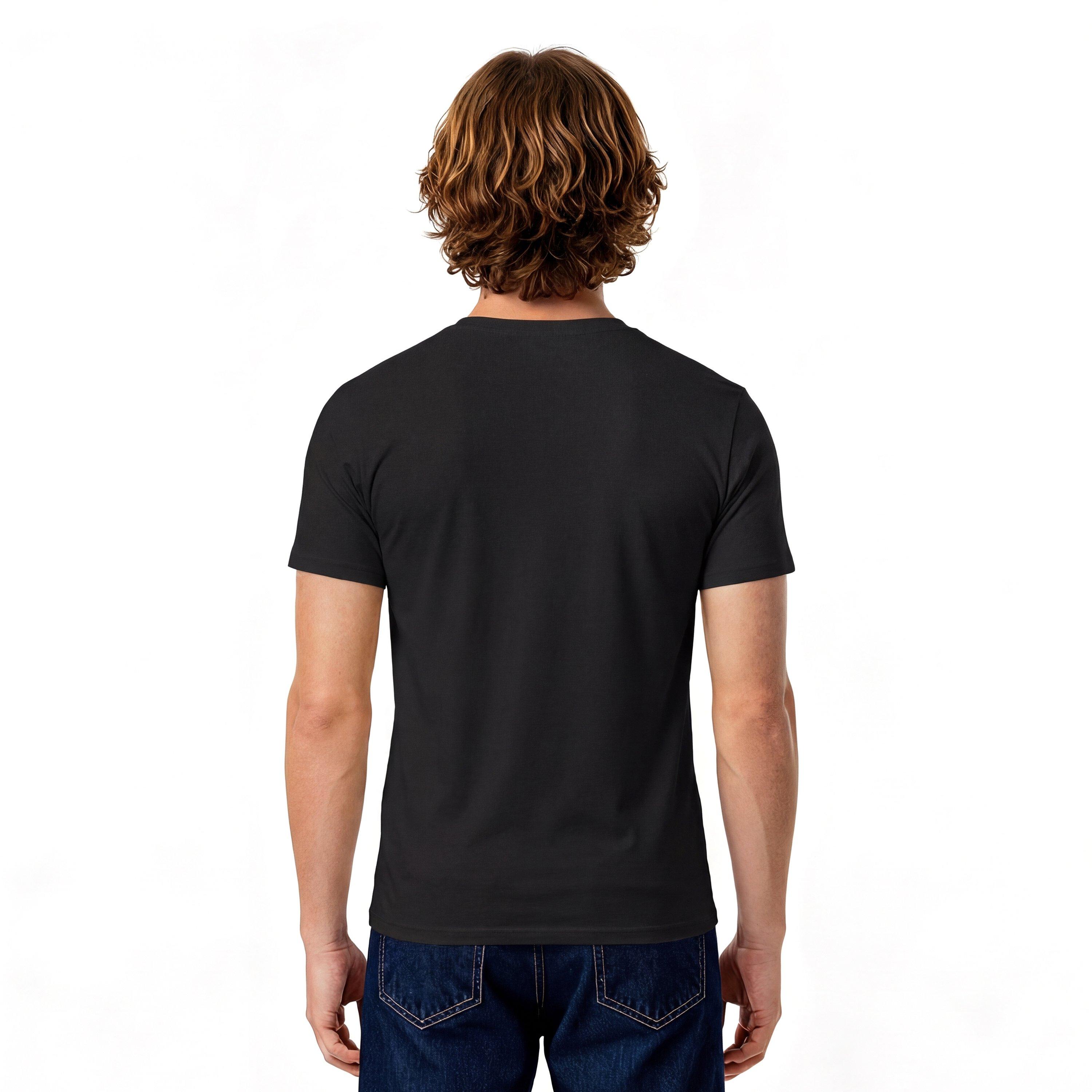 L/AB c/o Off-White Men's Horizontal Chest Logo Slim Crew Undershirt (3 Pack) - Black - BLACK