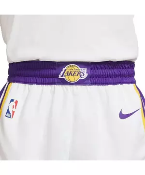 Nike Men's Los Angeles Lakers NBA Association Swingman Shorts - White -  Hibbett