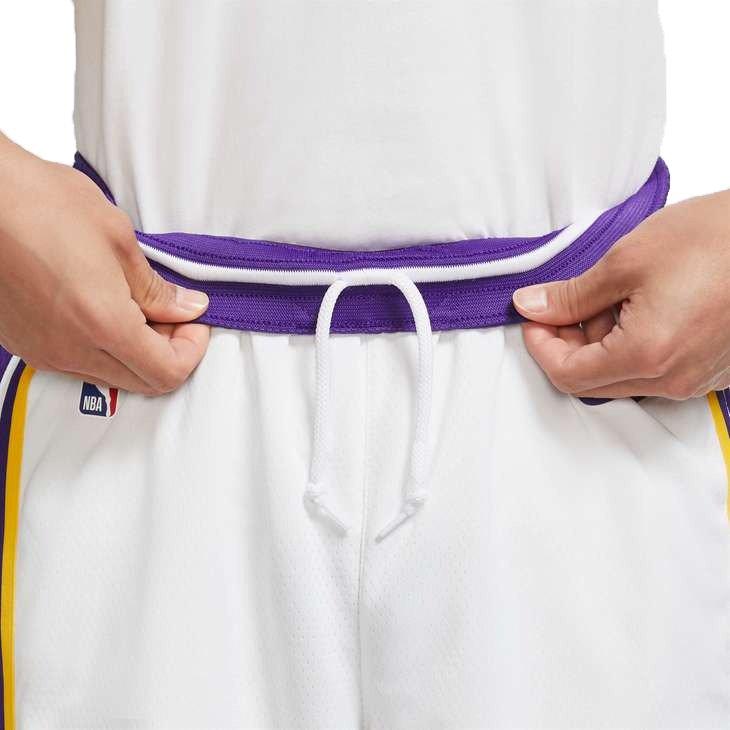 Nike Men's Los Angeles Lakers Association Swingman Shorts - White