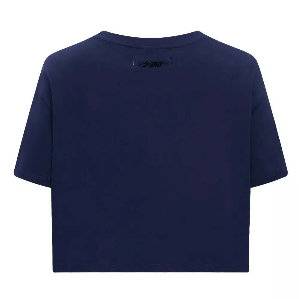 Pro Standard Women's Cleveland Guardians Retro Classic Boxy Tee - Navy - NAVY