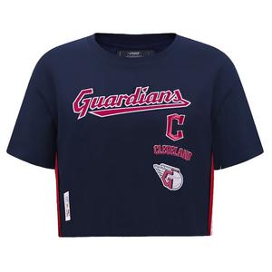 Pro Standard Women's Cleveland Guardians Retro Classic Boxy Tee - Navy
