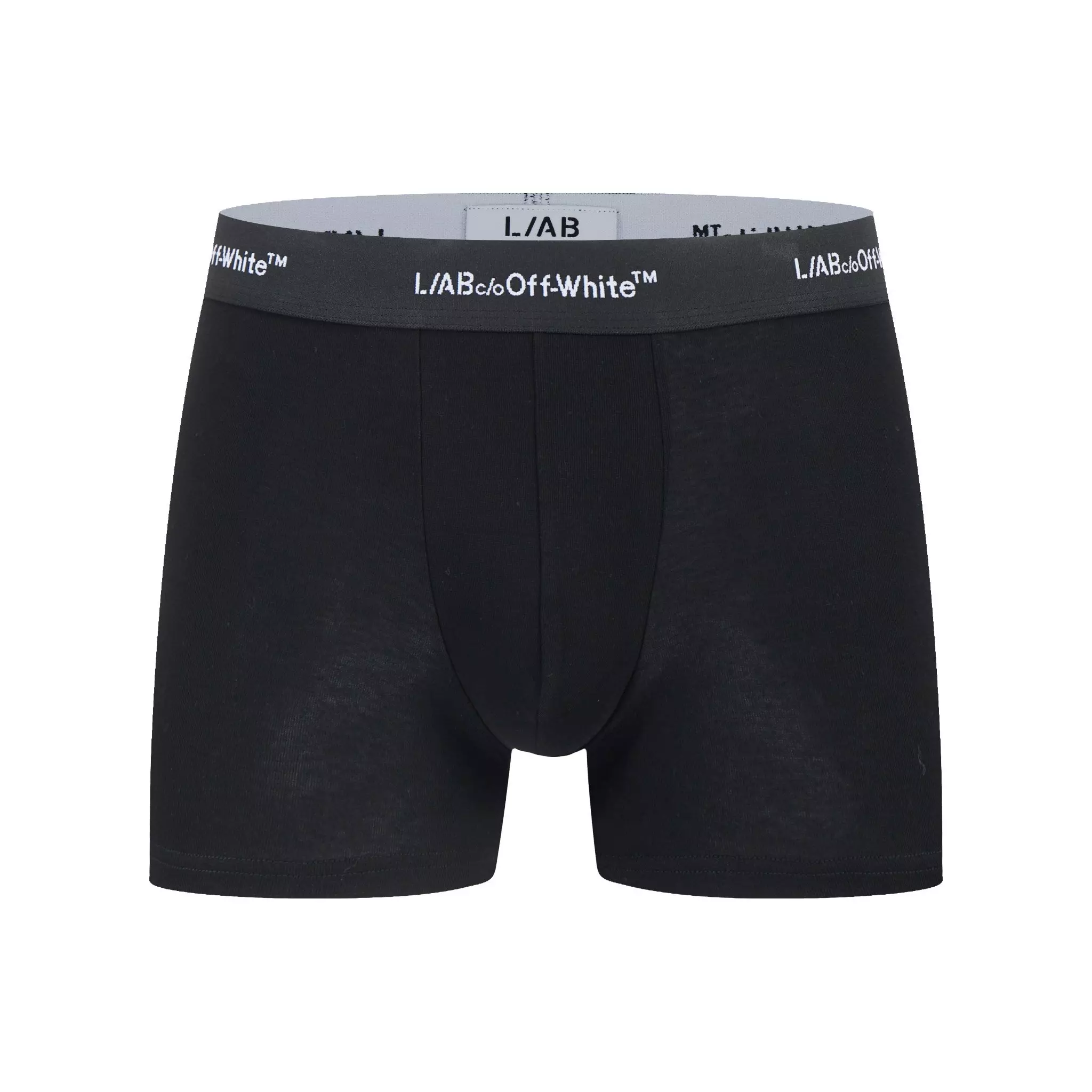L/AB c/o Off-White Men's Horizontal Repeat 3" Trunk (3 Pack) - Black - BLACK