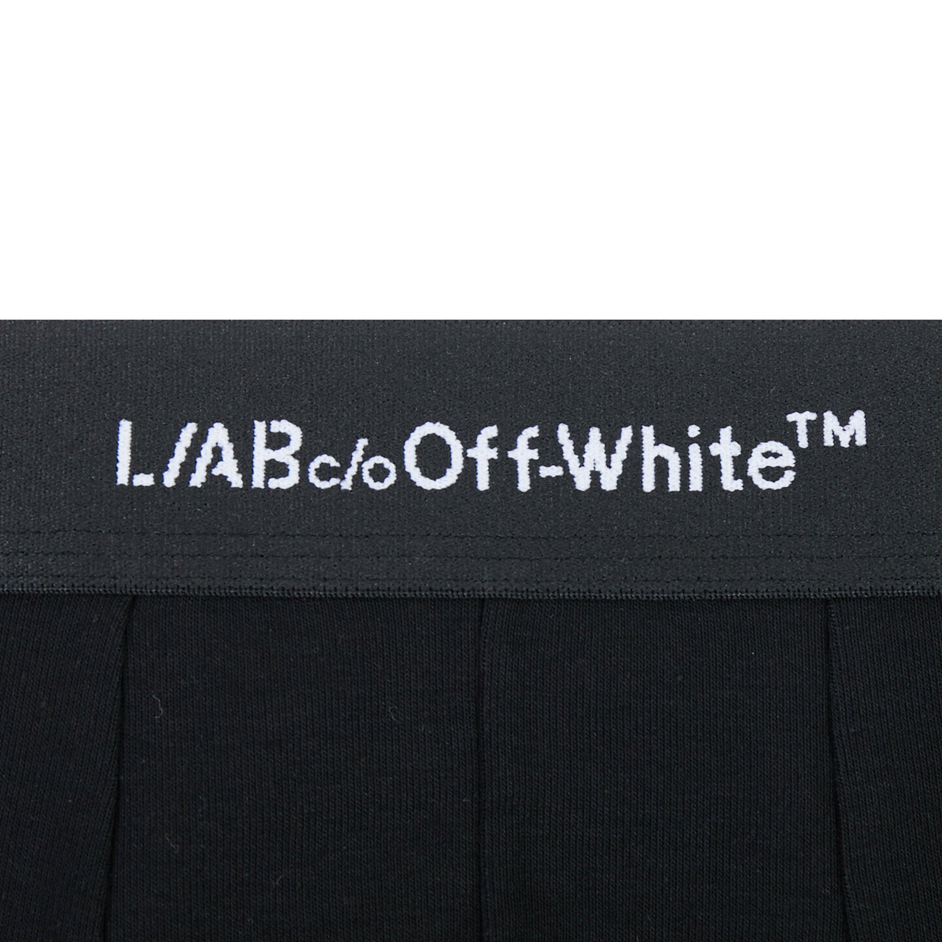 L/AB c/o Off-White Men's Horizontal Repeat 3" Trunk (3 Pack) - Black - BLACK