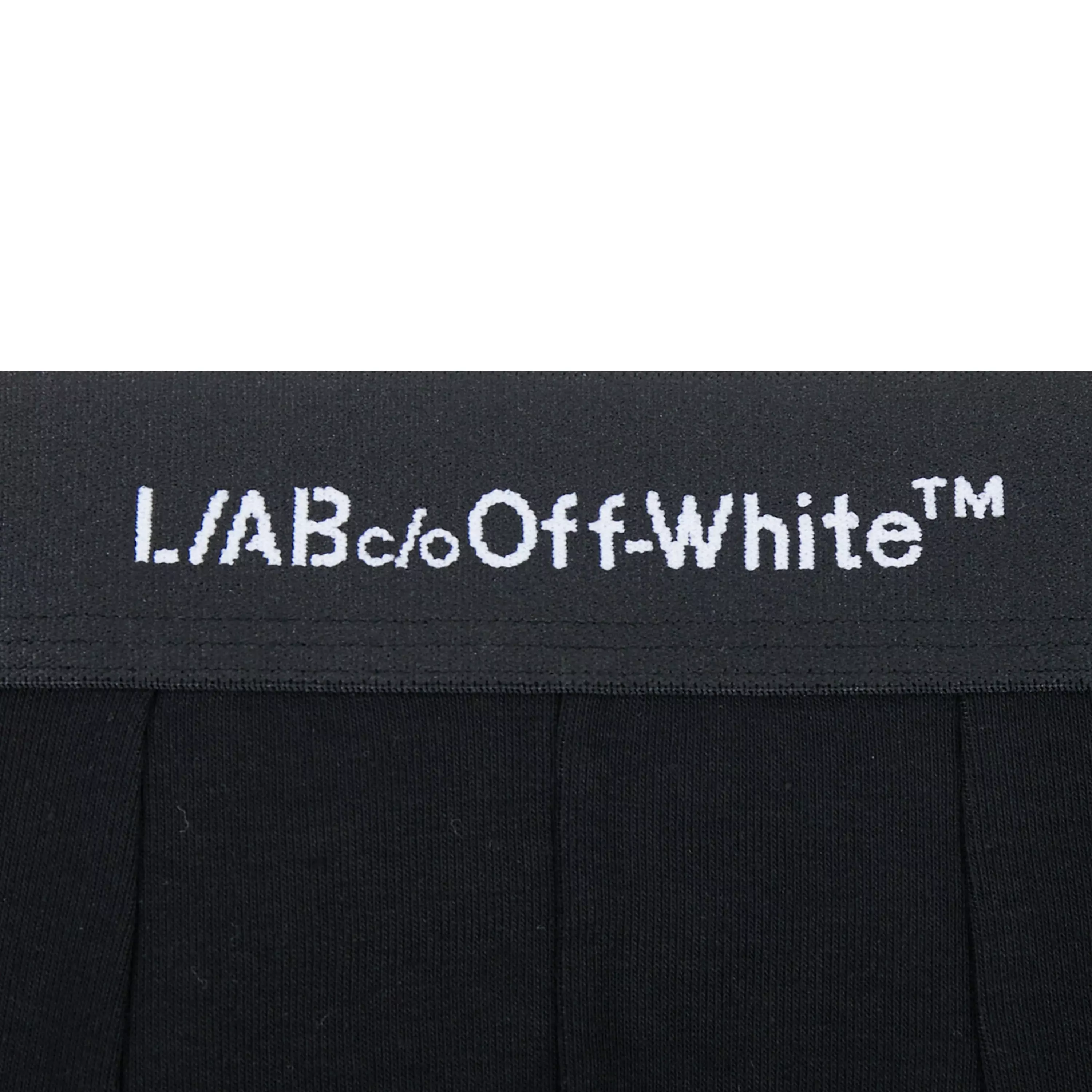 L/AB c/o Off-White Men's Horizontal Repeat 3" Trunk (3 Pack) - Black - BLACK