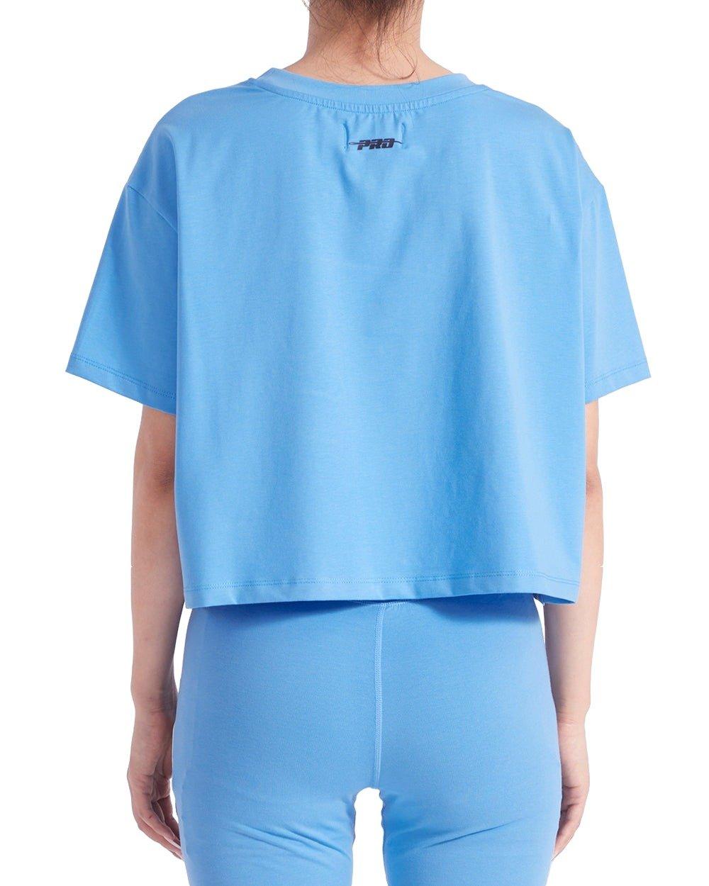 Pro Standard Women's Milwaukee Brewers Retro Classic Boxy Tee - University Blue - UNIVERSITY BLUE Thumbnail View 2