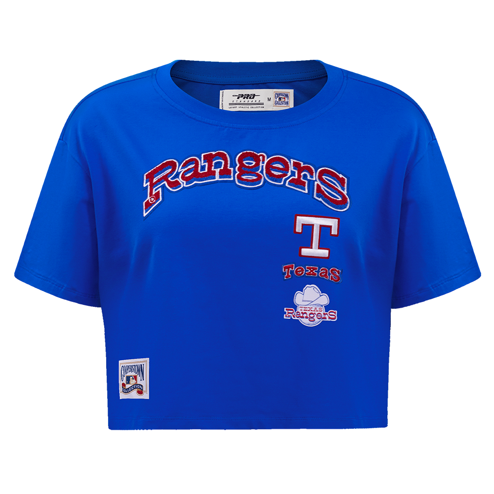 Pro Standard Women's Texas Rangers Retro Classic Boxy Tee - Royal - ROYAL Thumbnail View 1