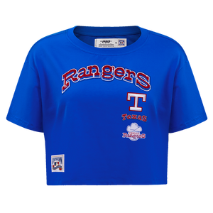 Pro Standard Women's Texas Rangers Retro Classic Boxy Tee - Royal
