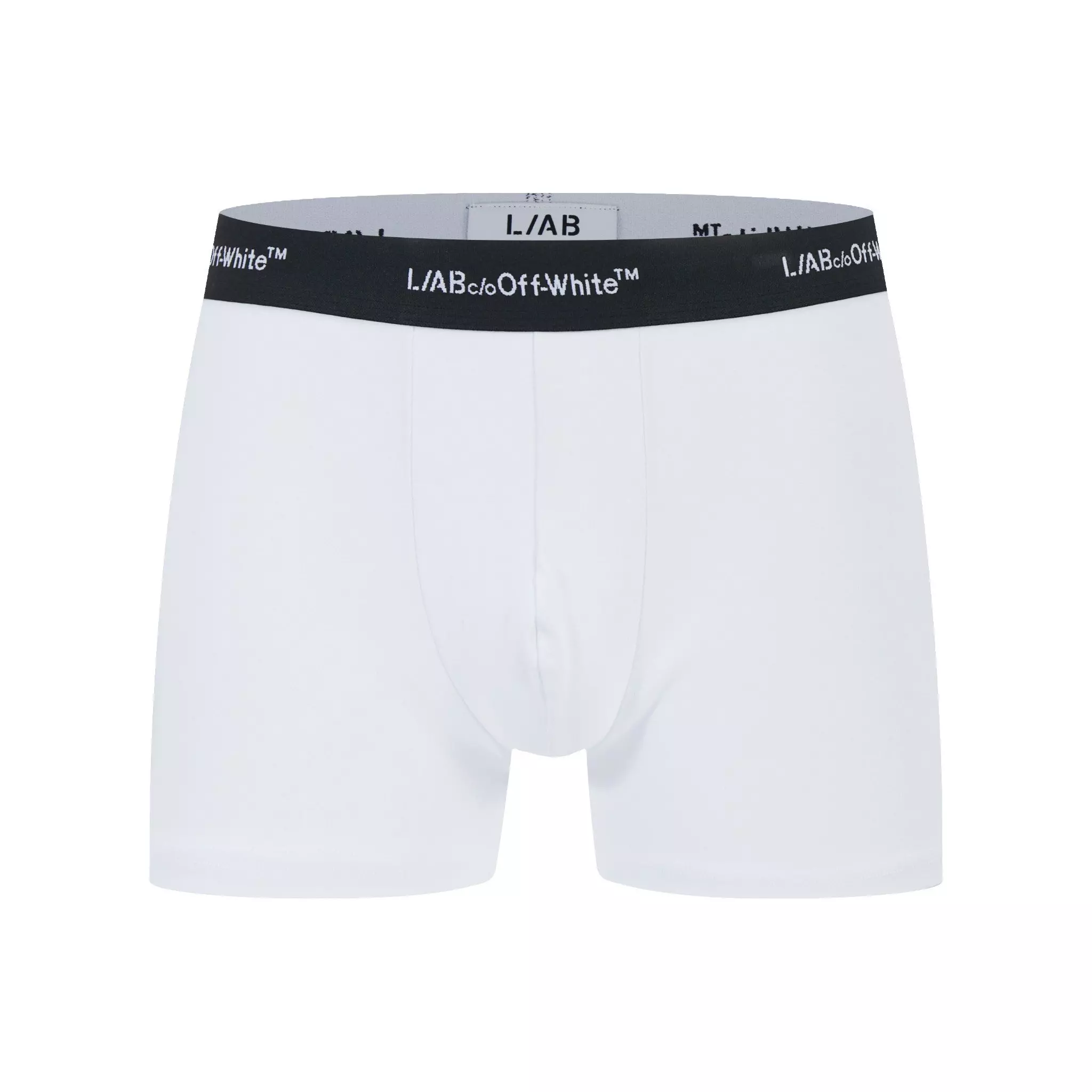 L/AB c/o Off-White Men's Horizontal Repeat 3" Trunk (3 Pack) - White - WHITE