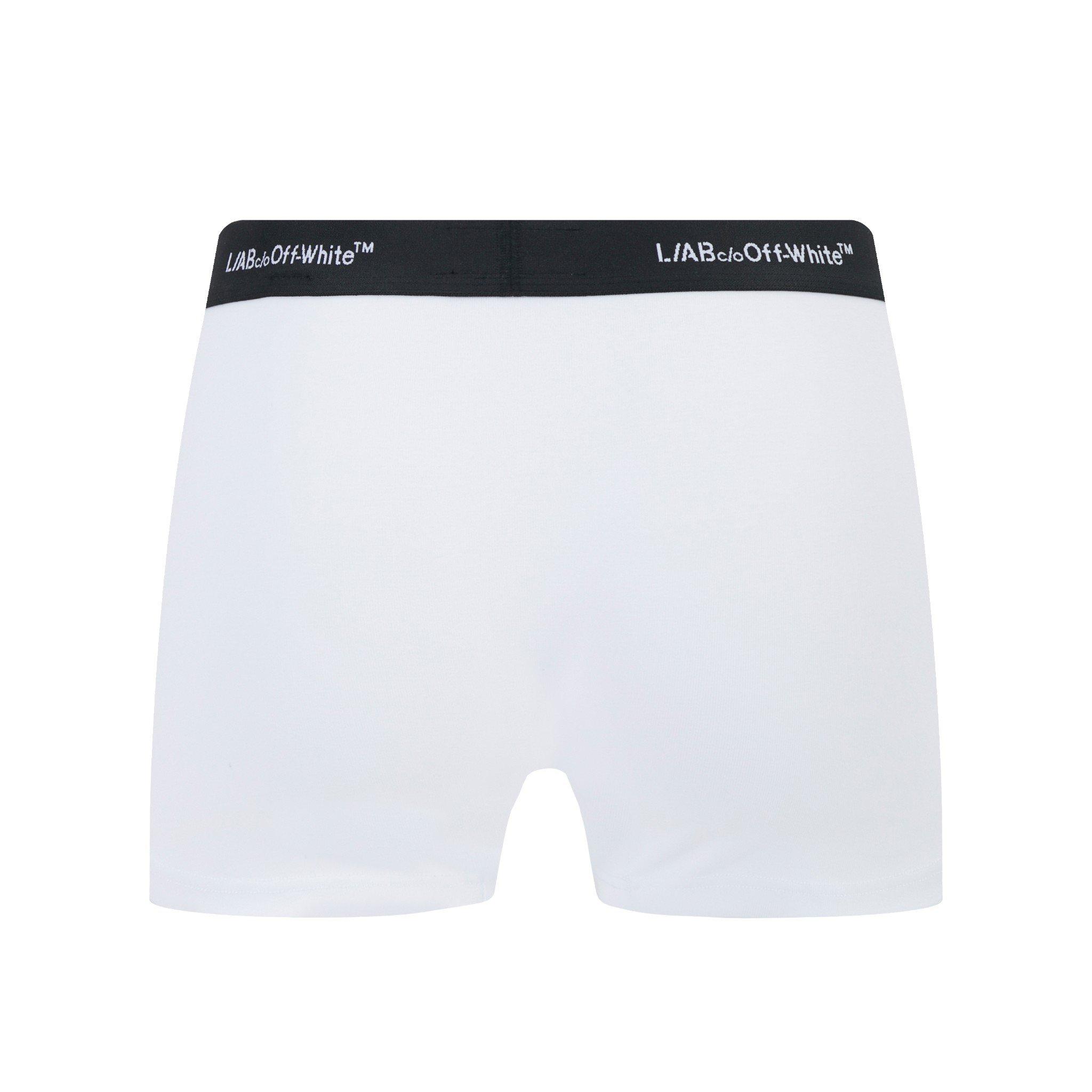 L/AB c/o Off-White Men's Horizontal Repeat 3" Trunk (3 Pack) - White - WHITE