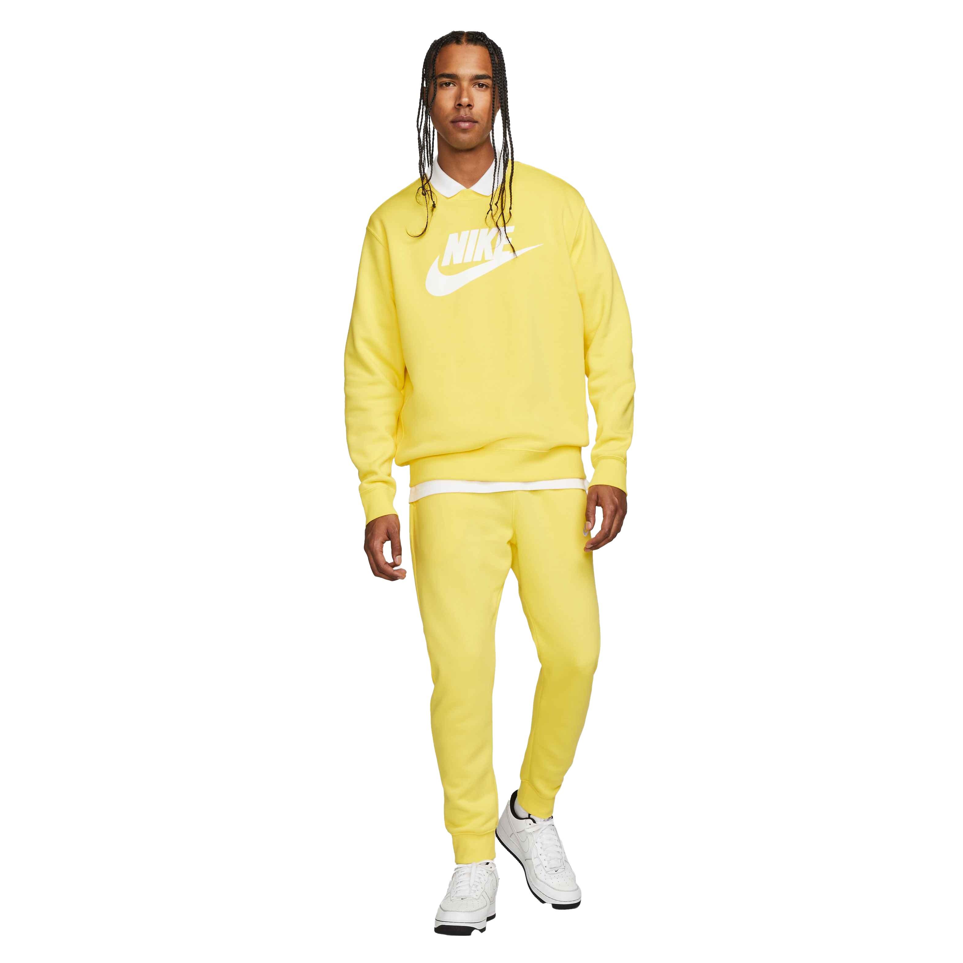 Nike Men's Sportswear Club Fleece Joggers - YELLOW Thumbnail View 6