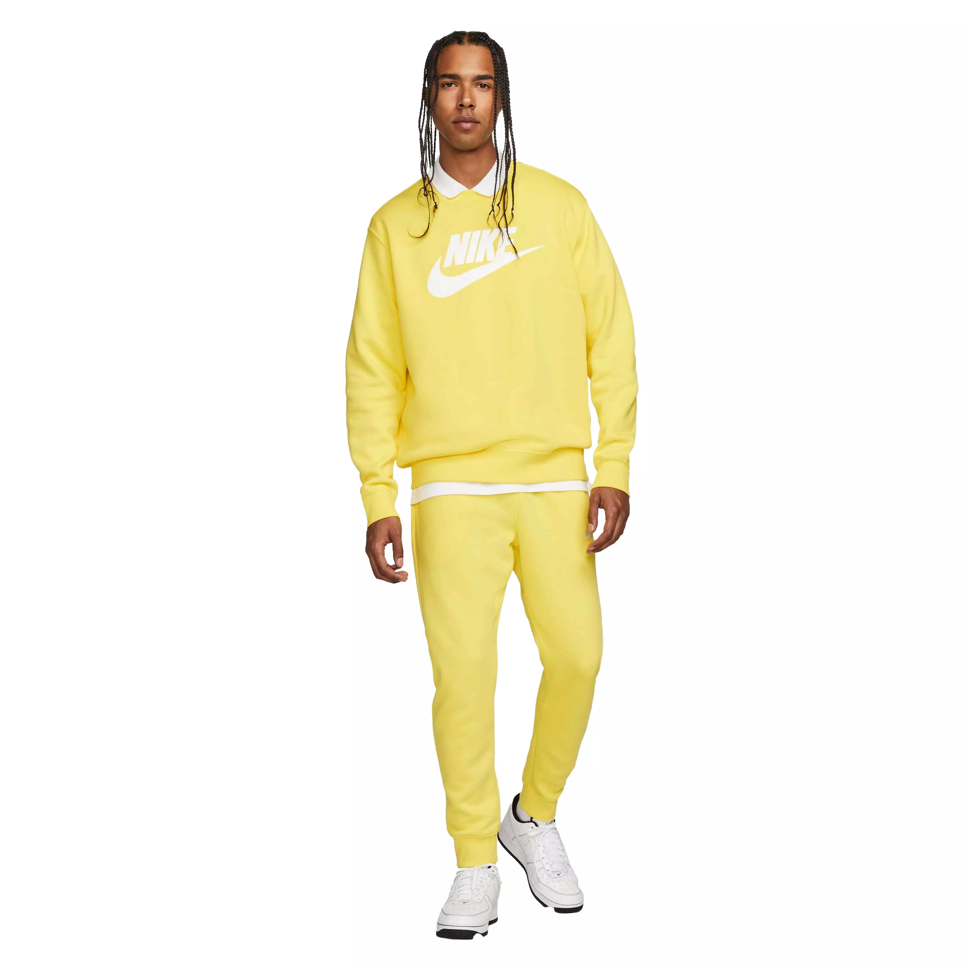 Nike Men's Sportswear Club Fleece Joggers - YELLOW