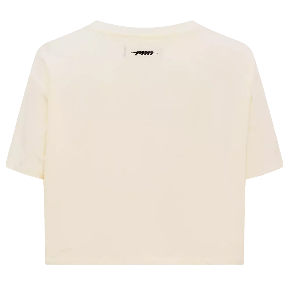 Pro Standard Women's Atlanta Braves Retro Classic Boxy Tee - Eggshell - EGGSHELL