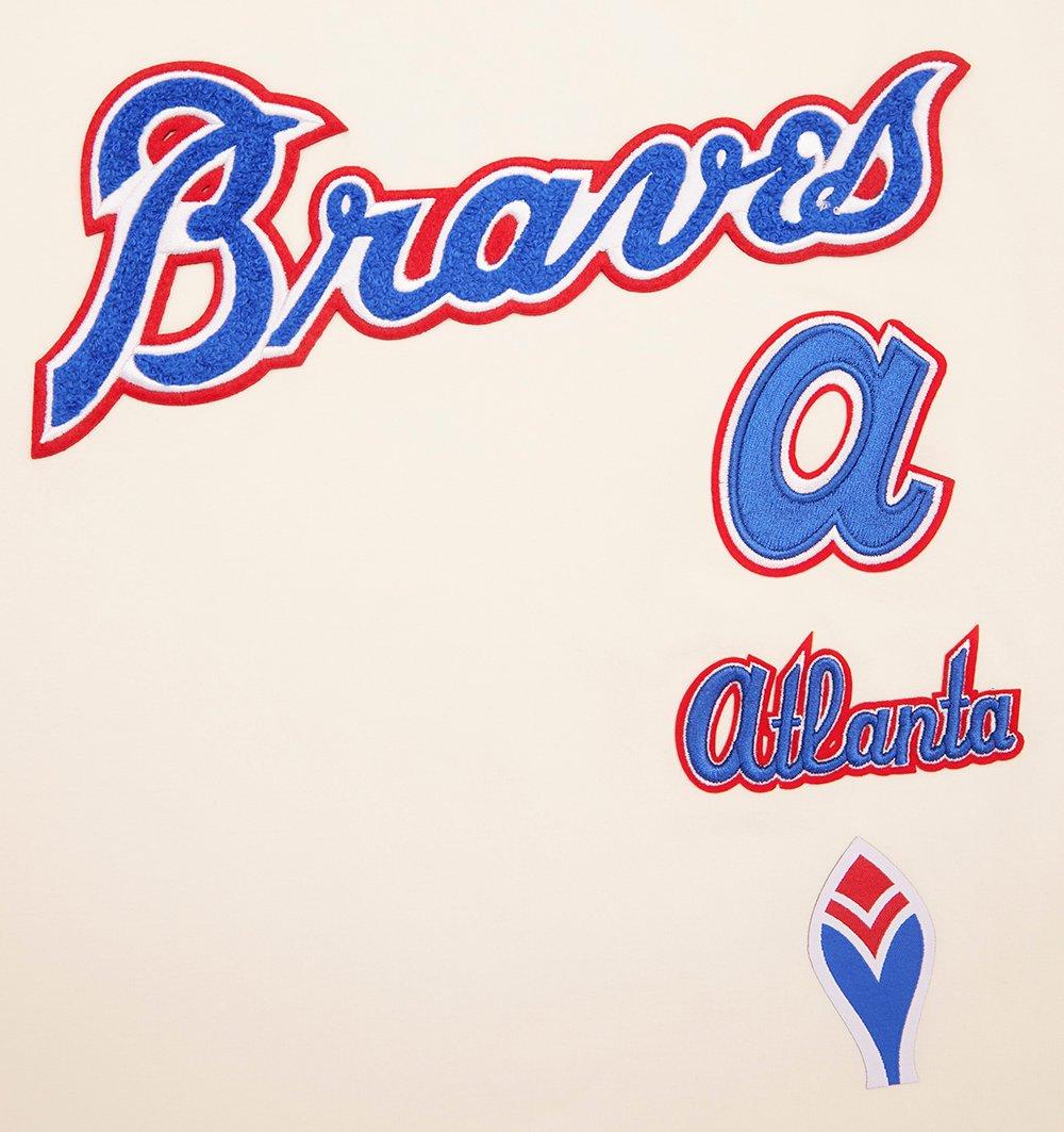 Pro Standard Women's Atlanta Braves Retro Classic Boxy Tee - Eggshell - EGGSHELL Thumbnail View 5