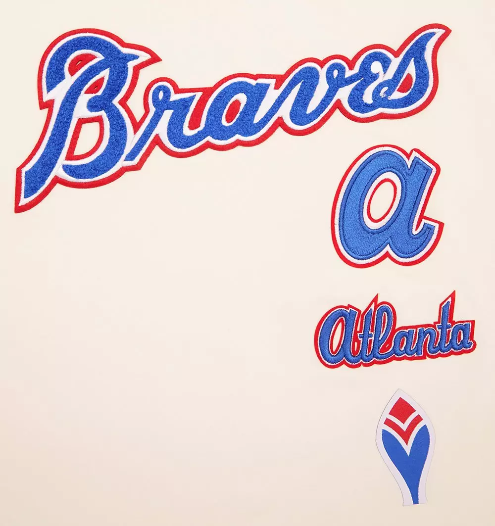 Pro Standard Women's Atlanta Braves Retro Classic Boxy Tee - Eggshell - EGGSHELL