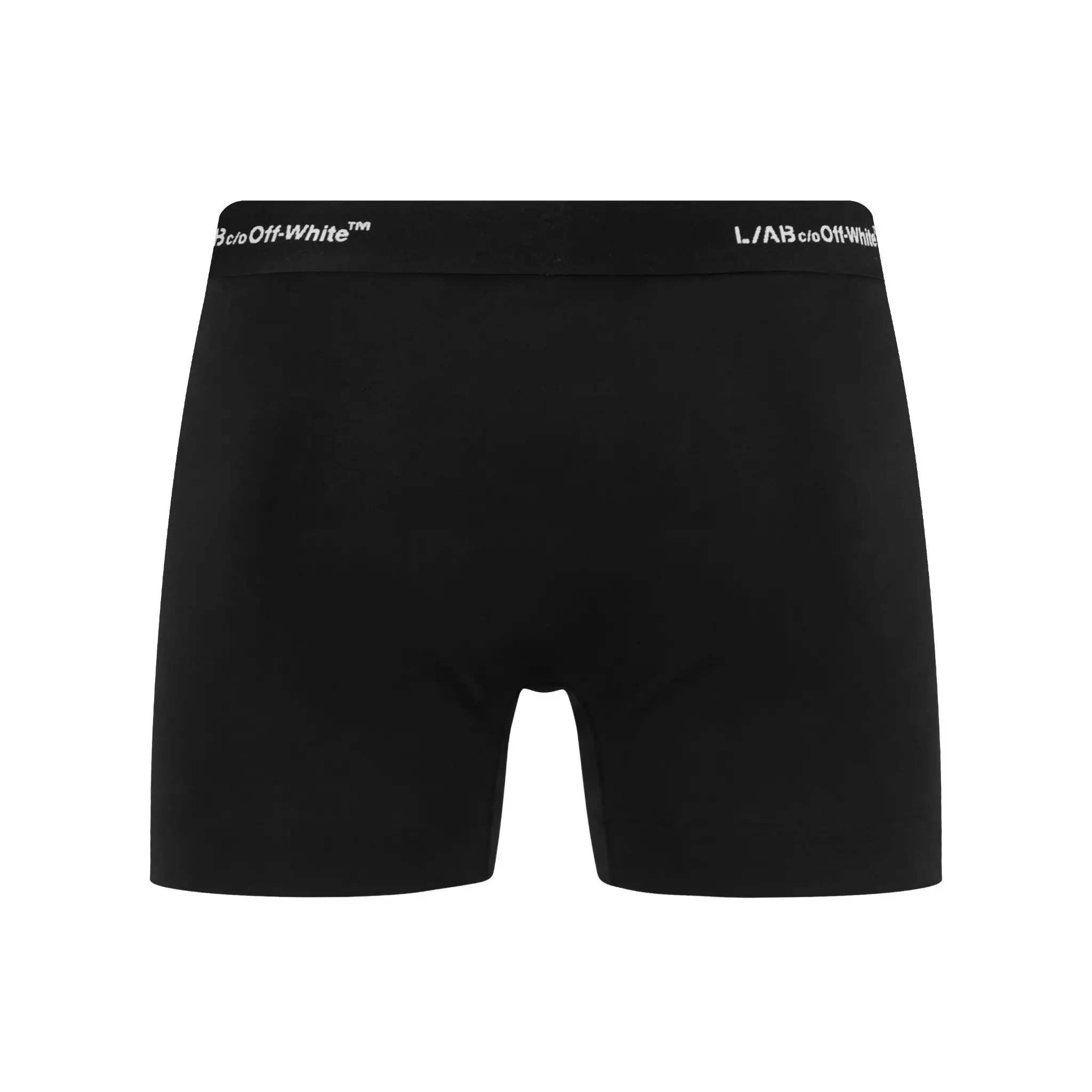 L/AB c/o Off-White Men's Horizontal Repeat 3" Trunk with Fly (3 Pack) - Black - BLACK