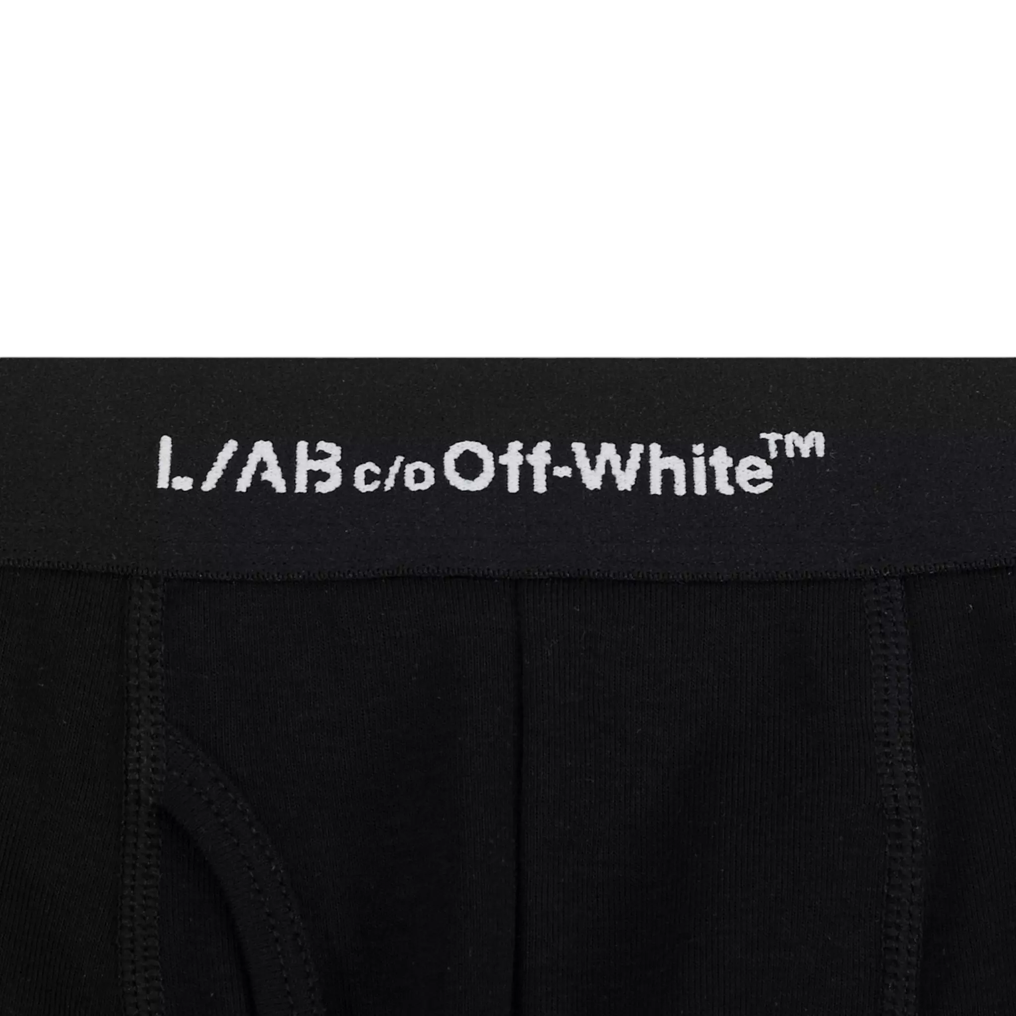 L/AB c/o Off-White Men's Horizontal Repeat 3" Trunk with Fly (3 Pack) - Black - BLACK
