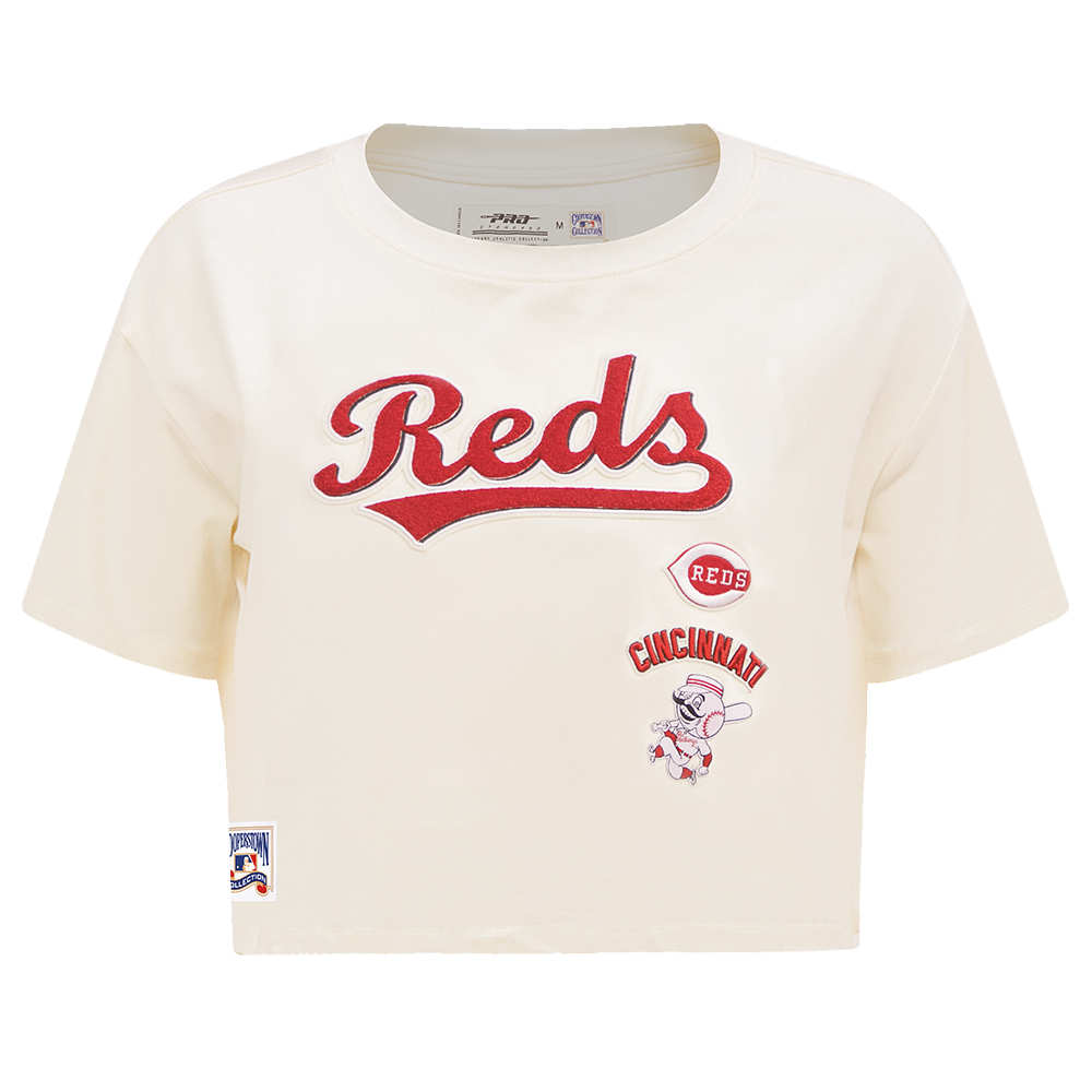 Pro Standard Women's Cincinnati Reds Retro Classic Boxy Tee - Eggshell - EGGSHELL Thumbnail View 1