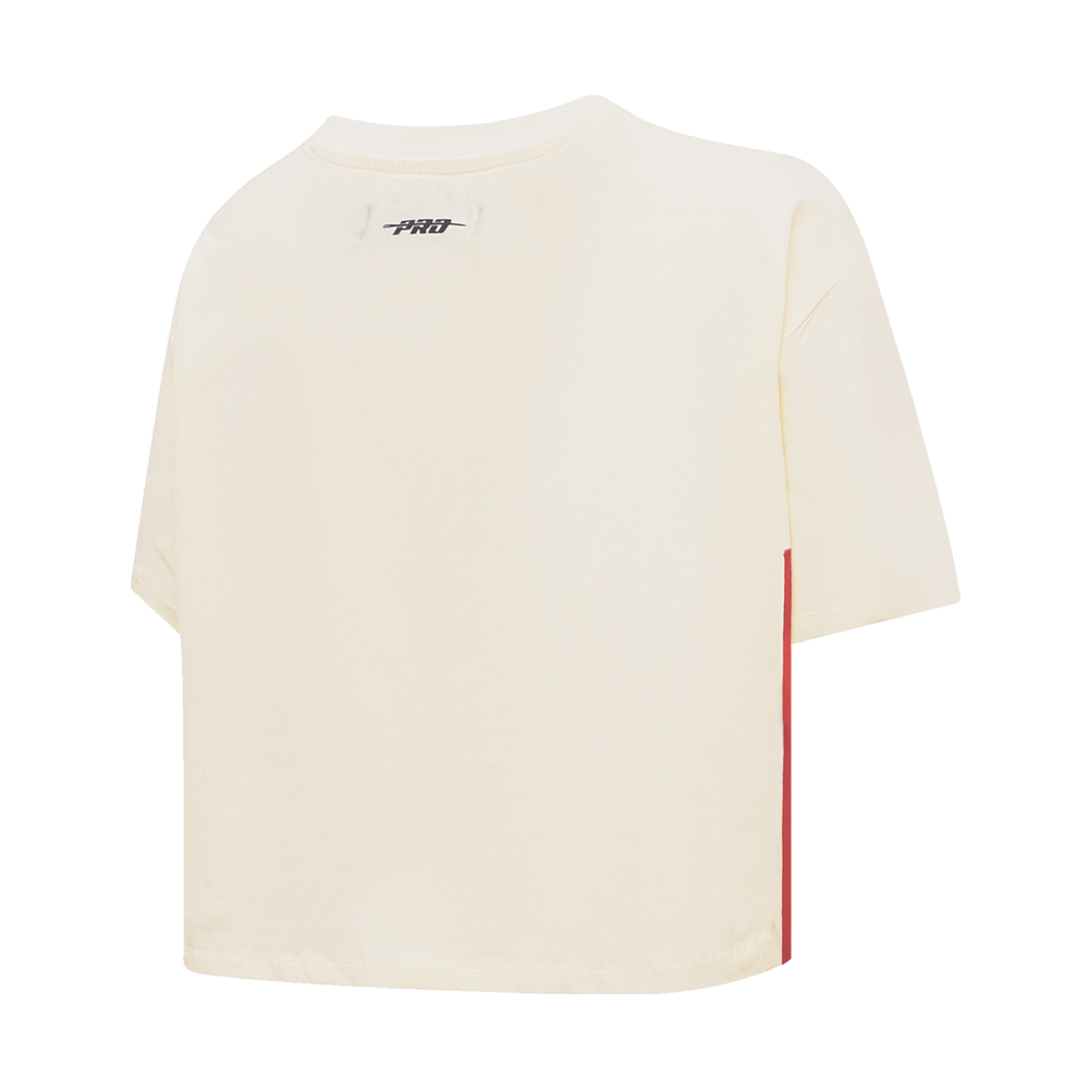 Pro Standard Women's Cincinnati Reds Retro Classic Boxy Tee - Eggshell - EGGSHELL Thumbnail View 4